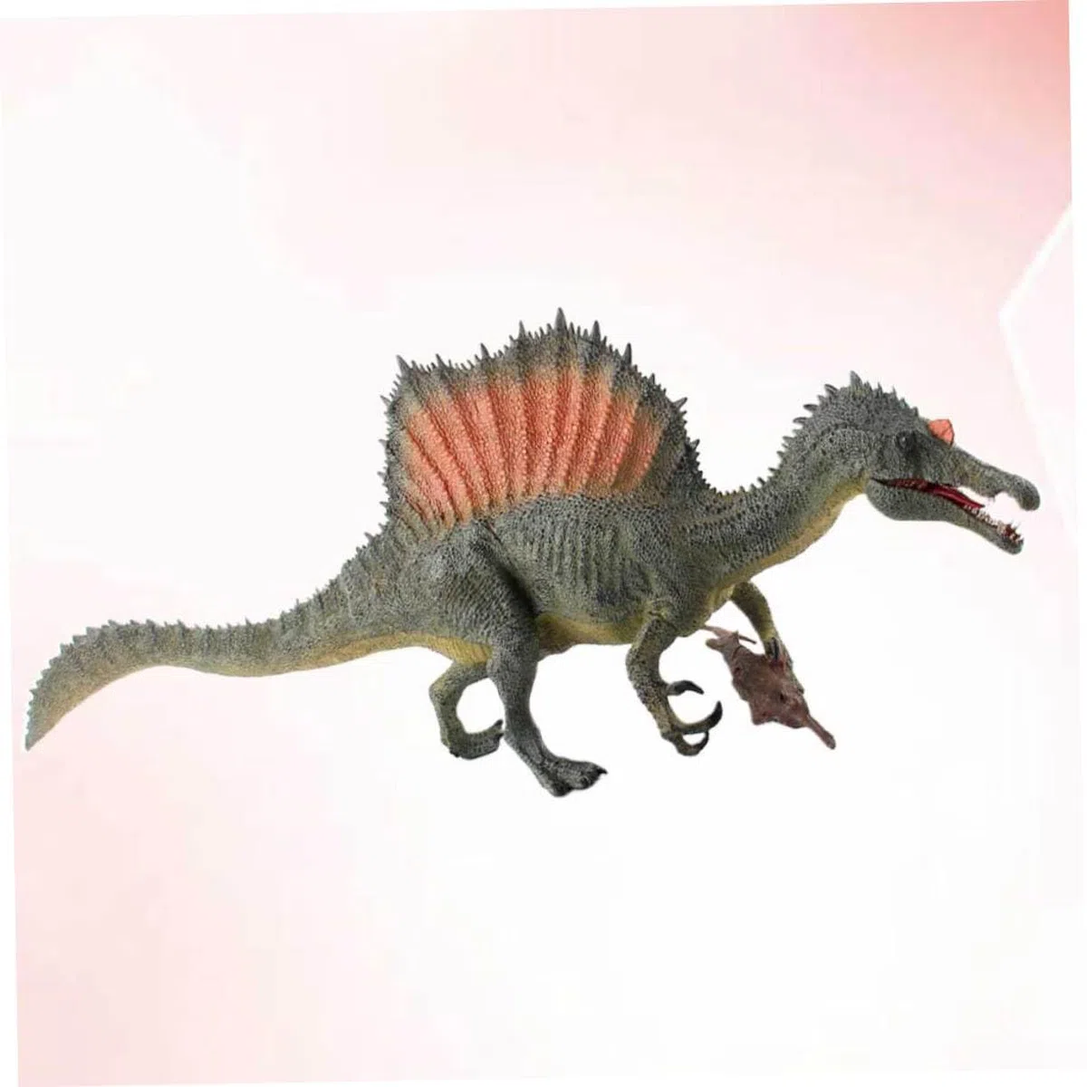 Beaupretty Figura Realistica di Spinosauro, Dinosauro in Plastica Mascella Mobile, Decorazione per Scrivania e Casa, Figura Preistorica