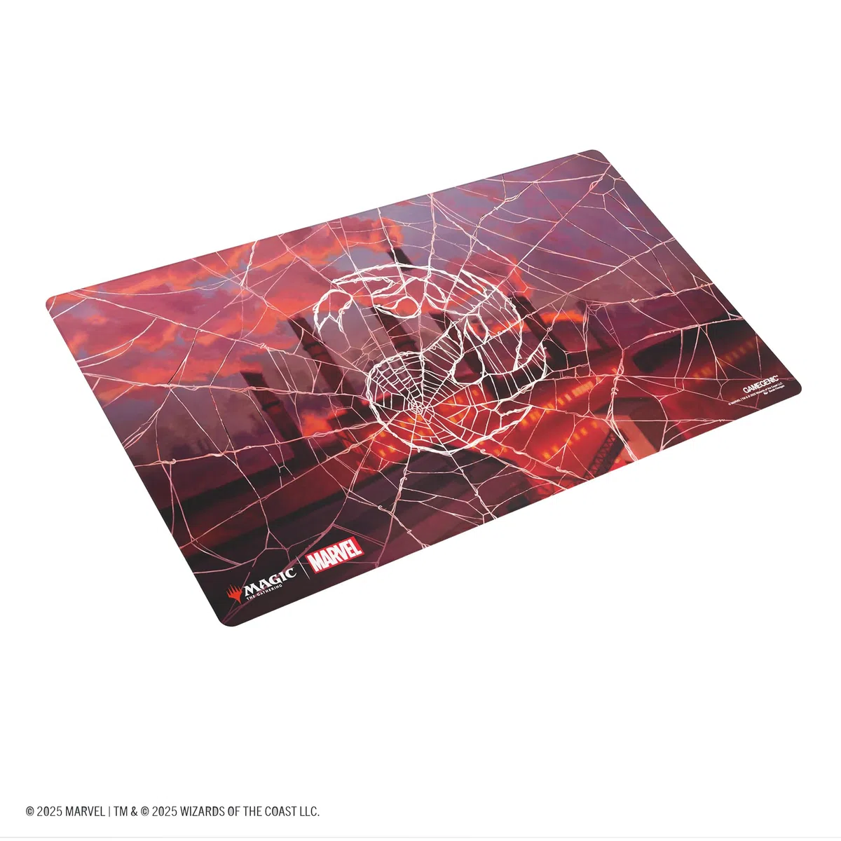 Gamegenic, Magic: The Gathering - Marvel's Spider-Man Shiny Playmat - Spider-Man Mountain, Licenza Ufficiale, Tappetino da gioco 61x35 con 2 mm di spessore