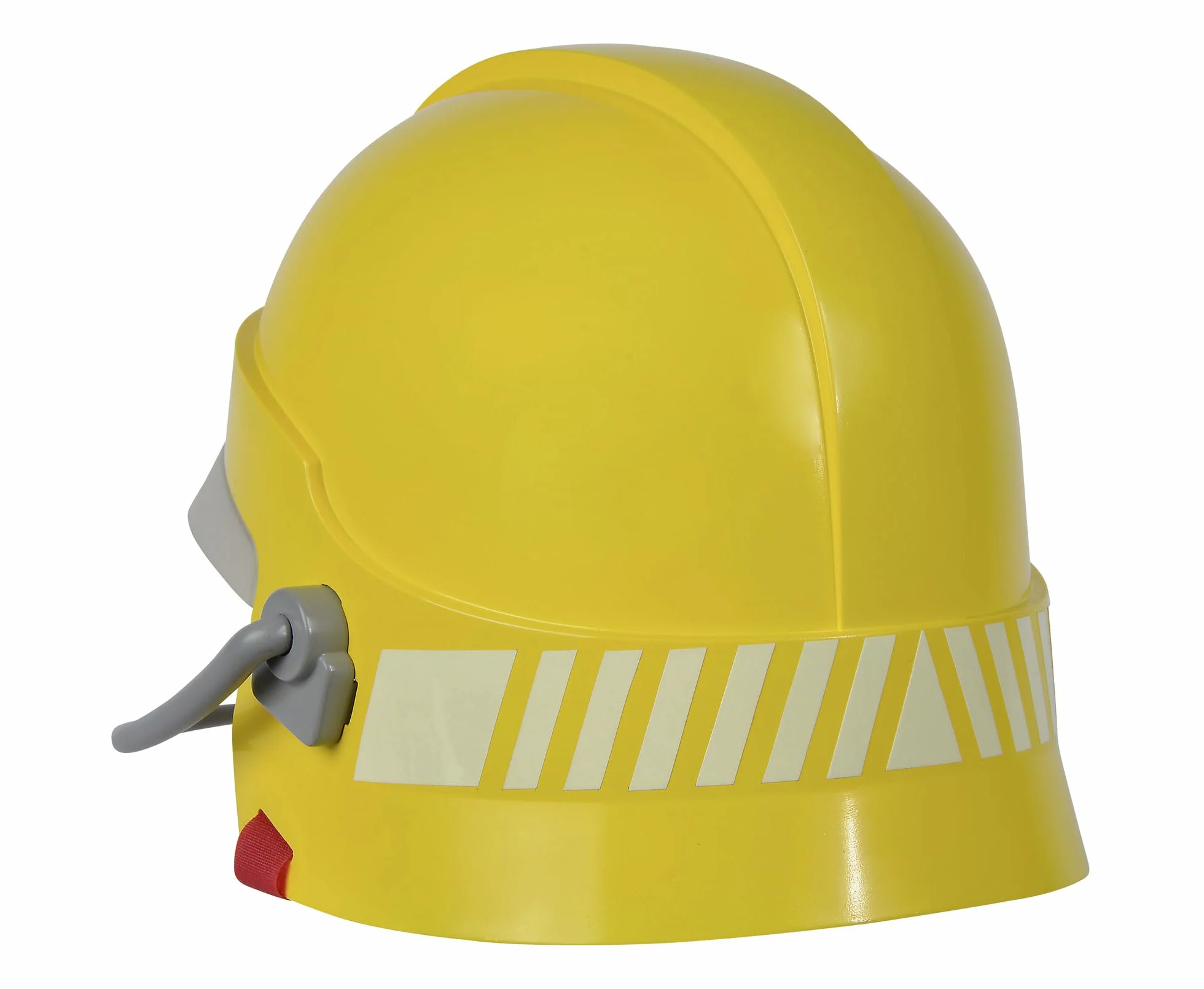 SIMBA 109252596 Sam - Casco da pompiere con visiera e adesivo si illuminano al buio, con microfono, cuscinetti in schiuma all'interno, dai 3 anni in su, rosso