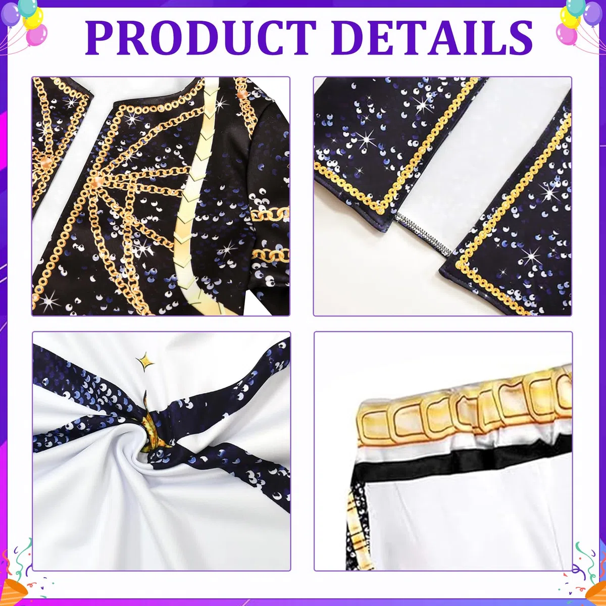 JIASHA Costume cosplay uniforme, 3pcs Kp0p Costume Bambina Set, Animes Cosplay Costume, K-p0p Costume, cacciatori di dem0ni, Bambini Carattere Carnevale Natale Party