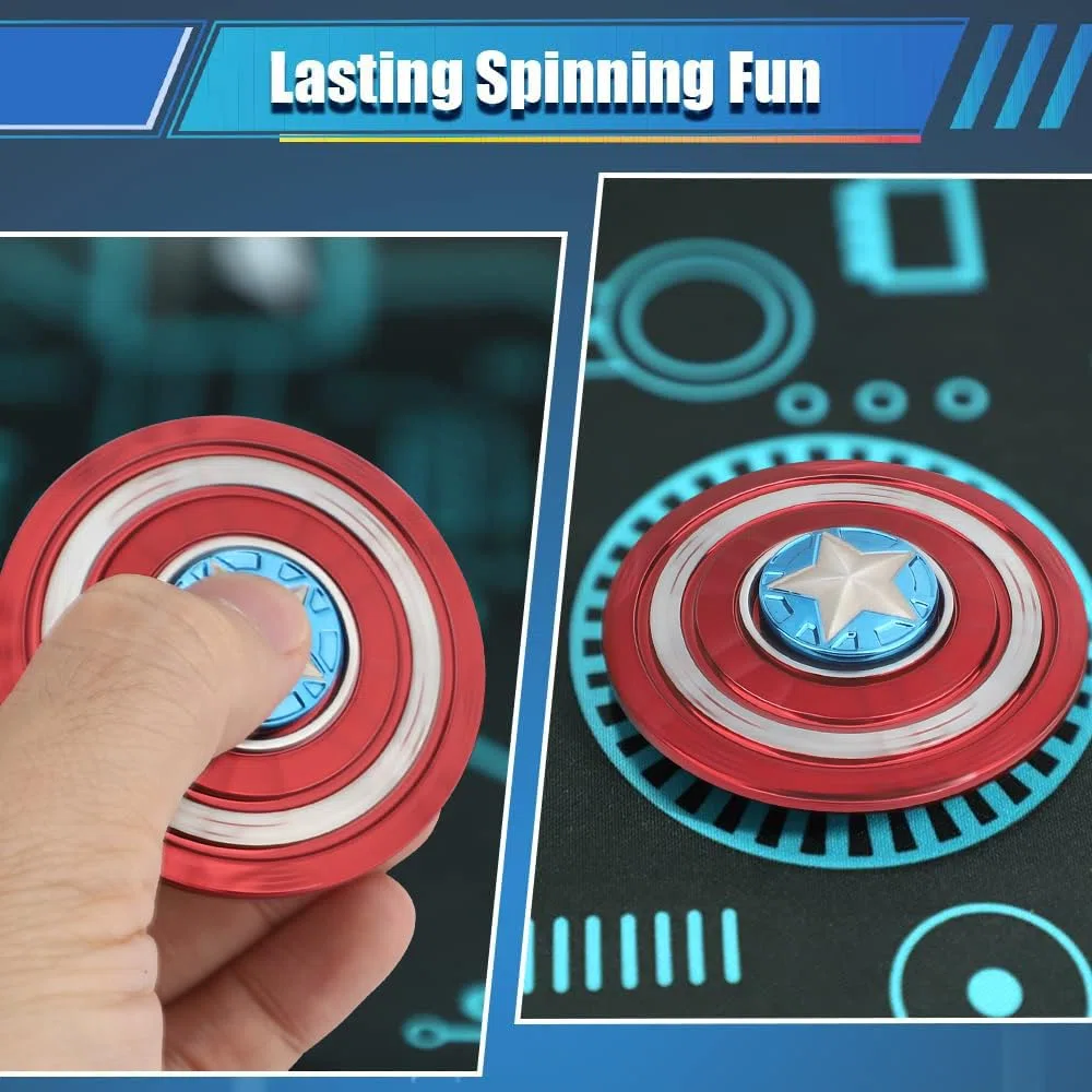 Fidget spinner a forma di martello, giocattolo per bambini e adulti, in metallo, con due modalità, per alleviare lo stress, per compleanno, Halloween