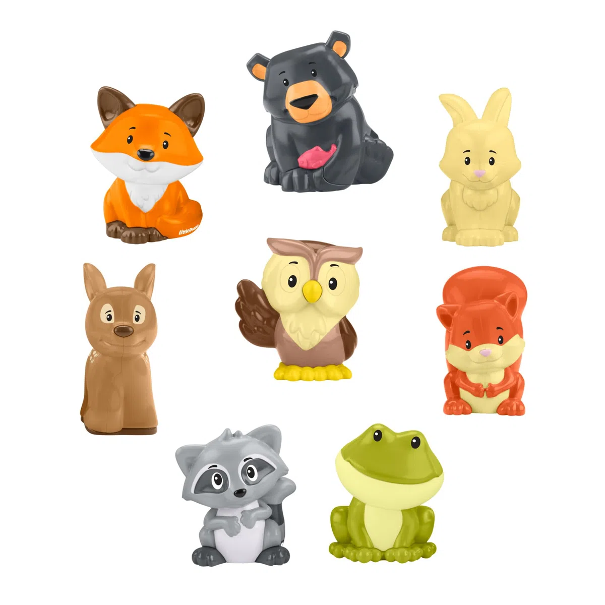 Fisher-Price Little People - Valigetta Gli Amici del Bosco, Set con 8 Animali a Tema Bosco in Una Valigetta Portatile a Forma di Albero, Giocattolo per Bambini, 1+ Anni, HWB29