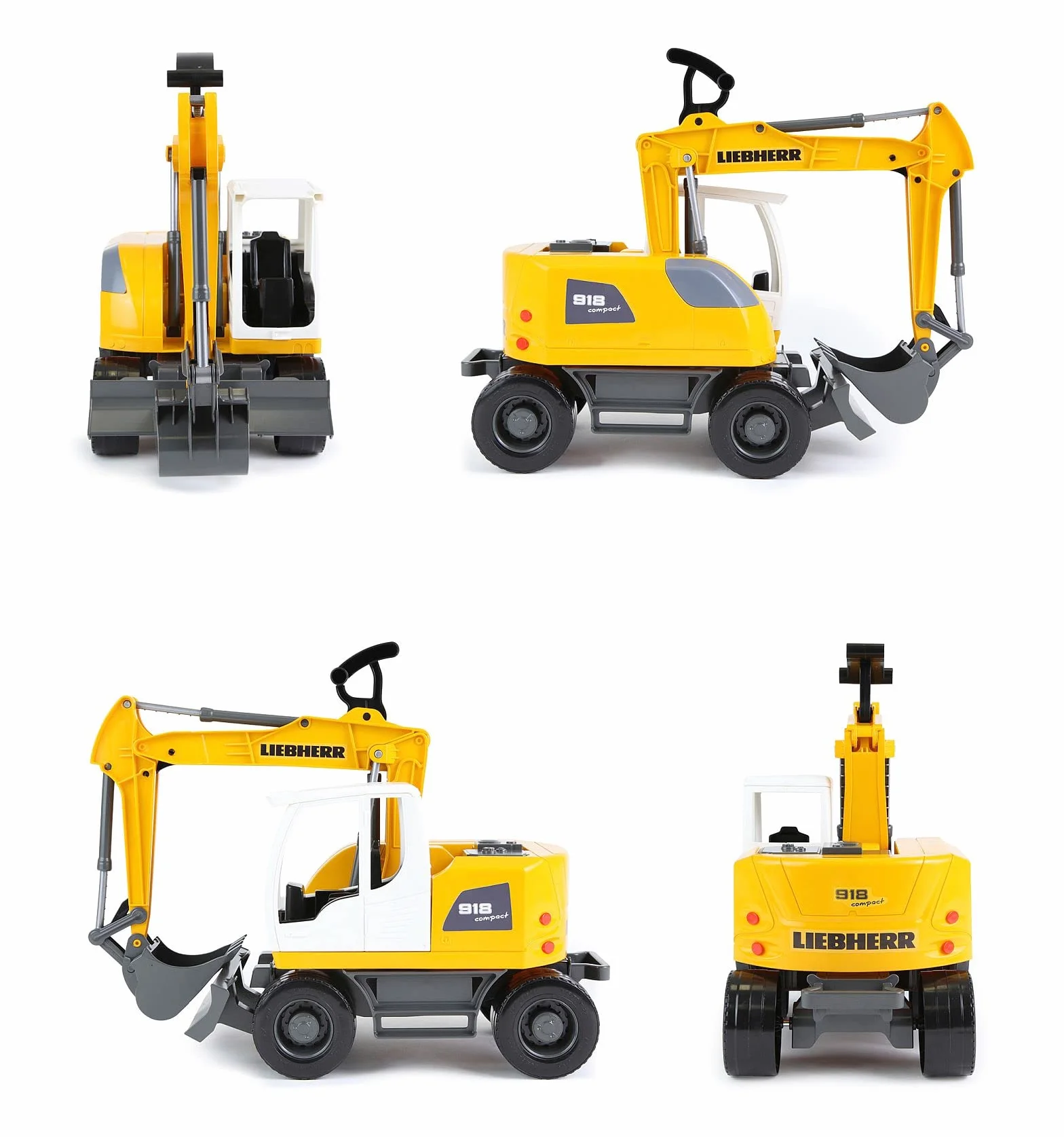 LENA - Liebherr A918 Litronic Veicolo Giocattolo per Bambini Piccoli, Giallo