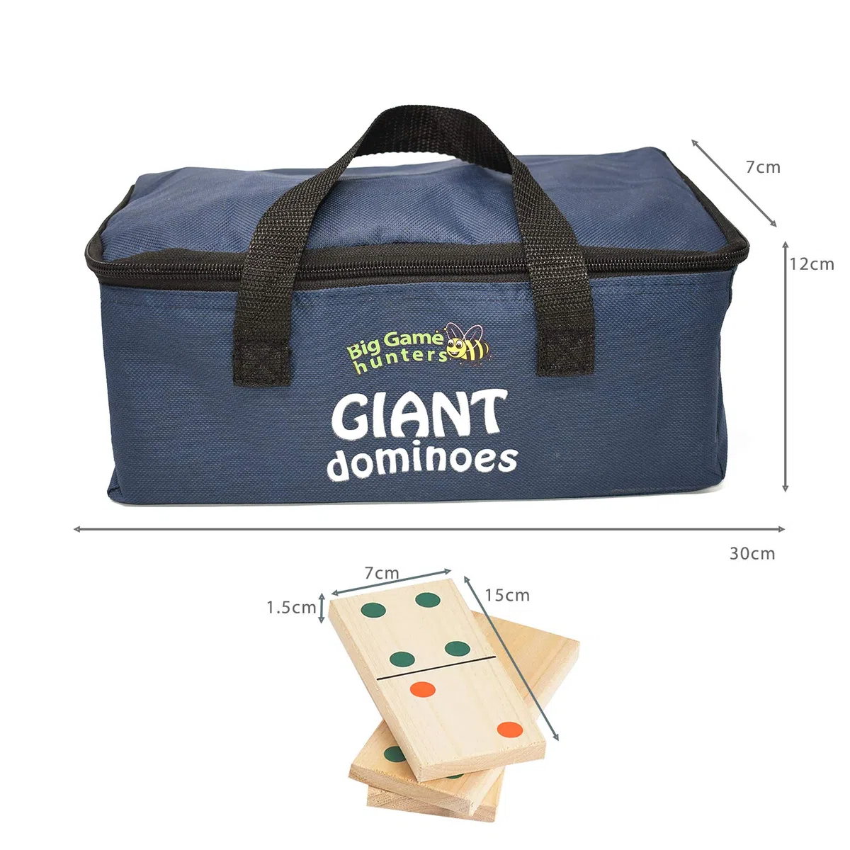 Garden Games Domino Gigante in Legno in Una Borsa per Stoccaggio