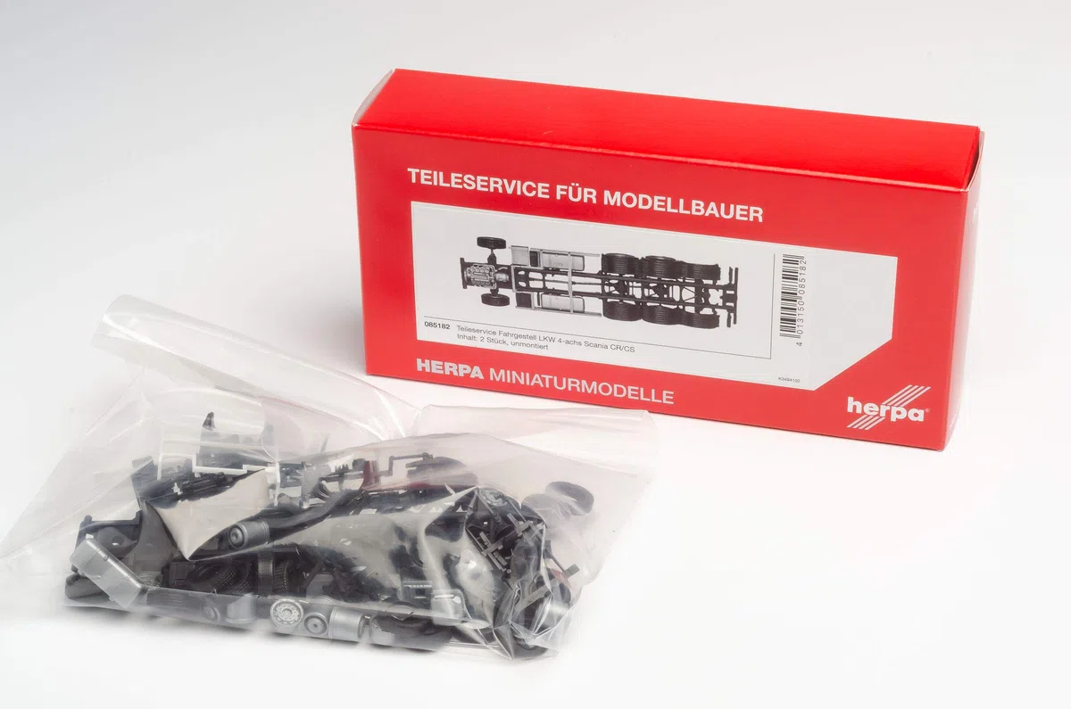 herpa Scania CR/CS 085182 - Telaio a 4 assi in miniatura per artigianato, collezionismo e regalo, multicolore