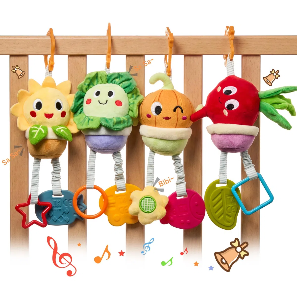 TUMAMA Giochi Neonato 0 3 6 9 12 Mesi,Giochi Sensoriale Passeggino Neonati,Sonagli per Bambini, Regalo Neonato 0-3 3-6 6-9 9-12 Mesi