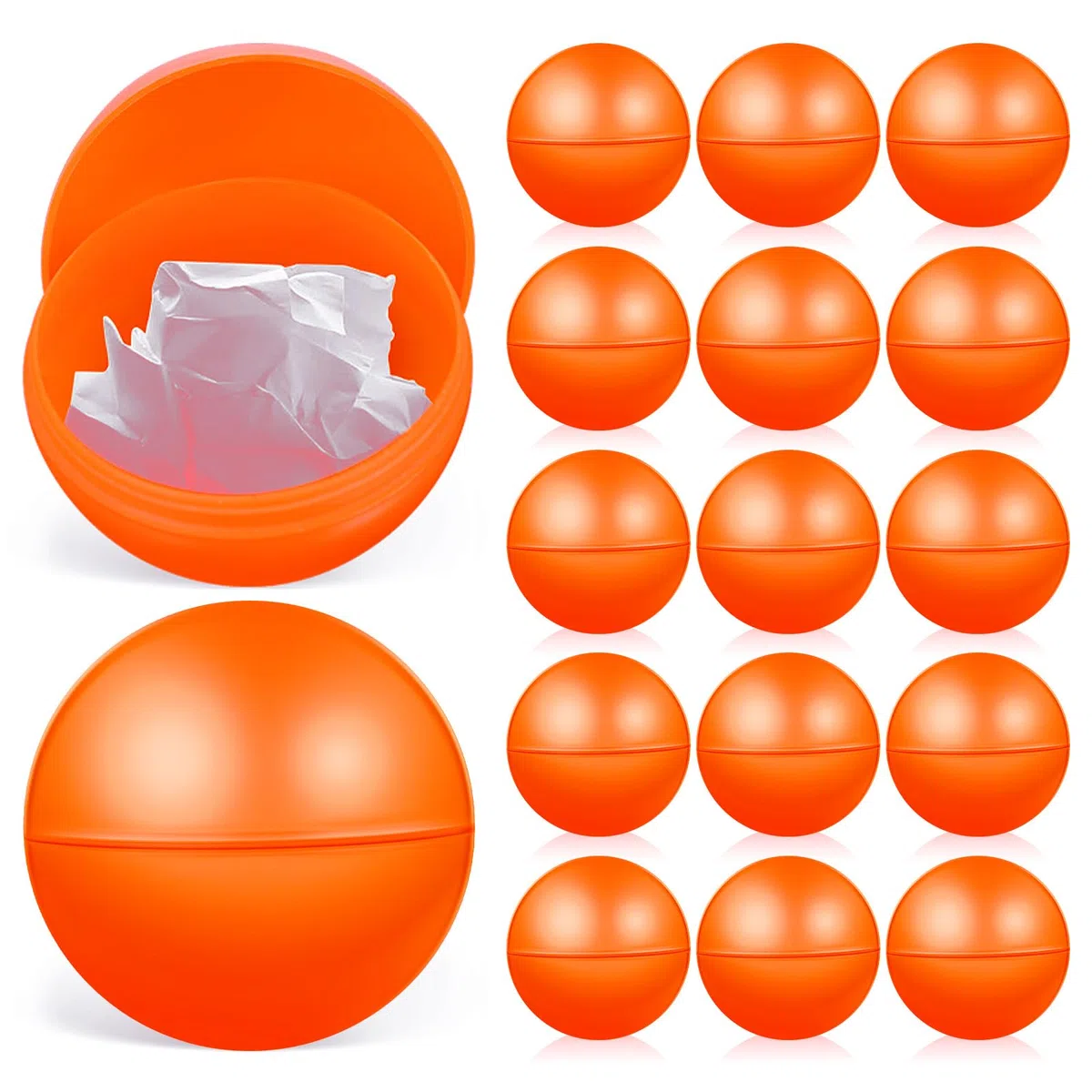 GANAZONO 25 Pezzi Palline Bingo Lotteria Palline Da Lotteria Formazione Palle Pong Gioco Palle Rotonde Palle Di Plastica (Arancione)