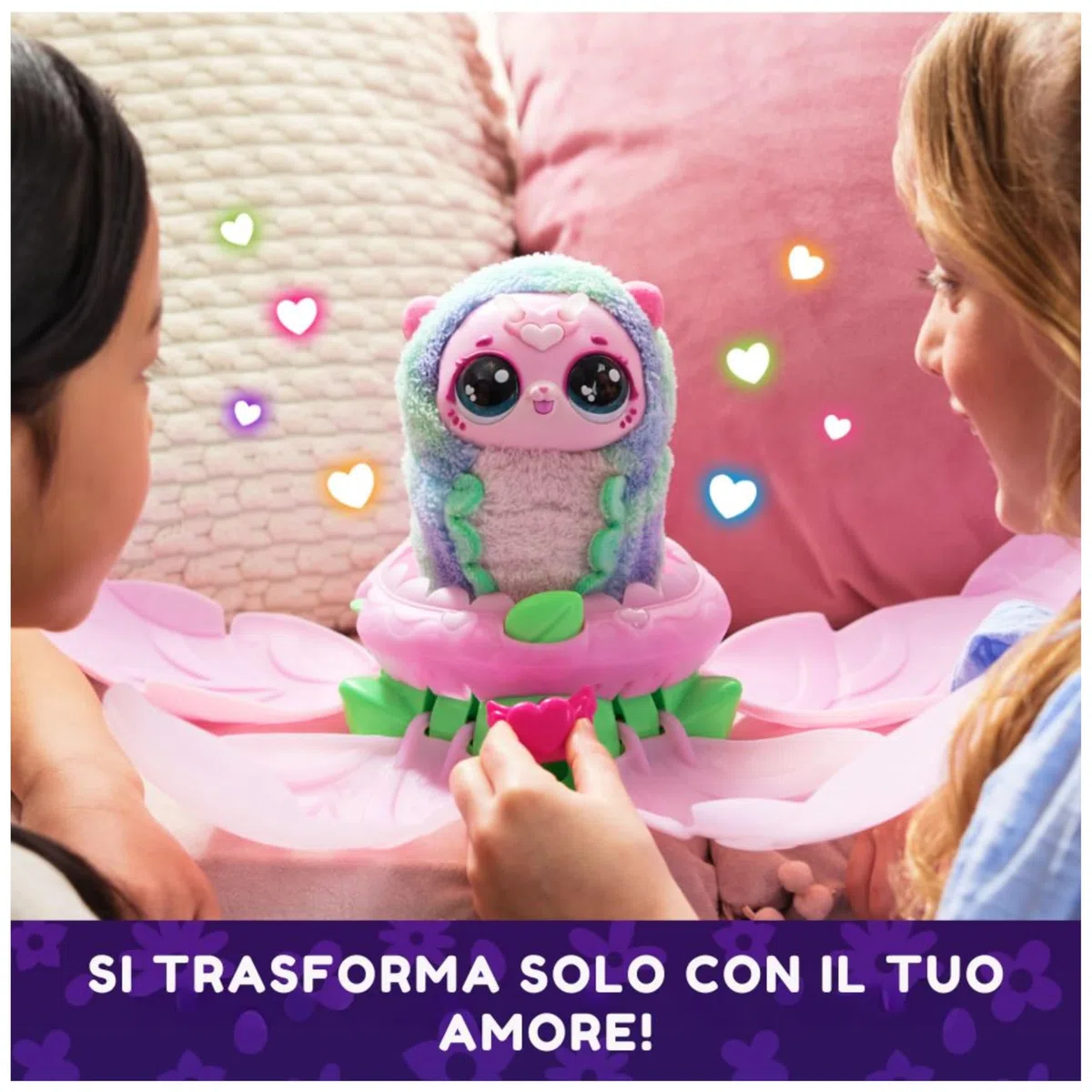 BLOOMABLES, Peluche Interattivo, Fiore che Sboccia e si Trasforma, Trasformazione Ripetibile, Oltre 100 Suoni e Reazioni (Modelli Assortiti) | Giocattolo per Bambine e Bambini dai 4 anni in su
