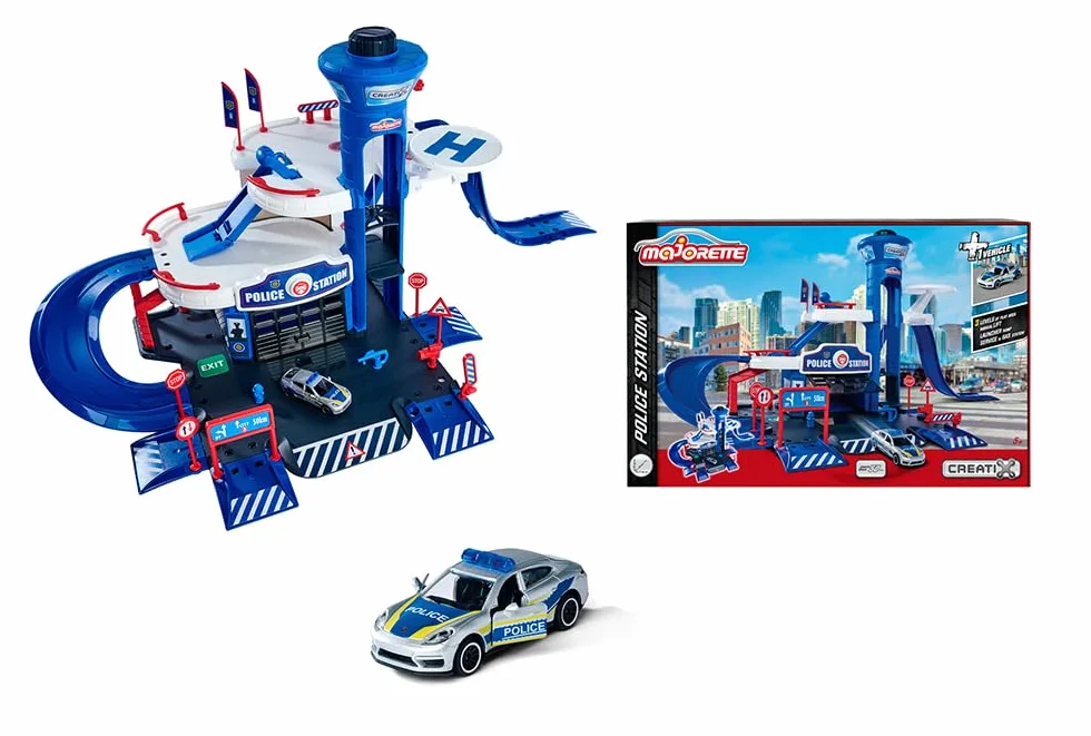 Majorette Creatix Stazione di Polizia + 1 veicolo