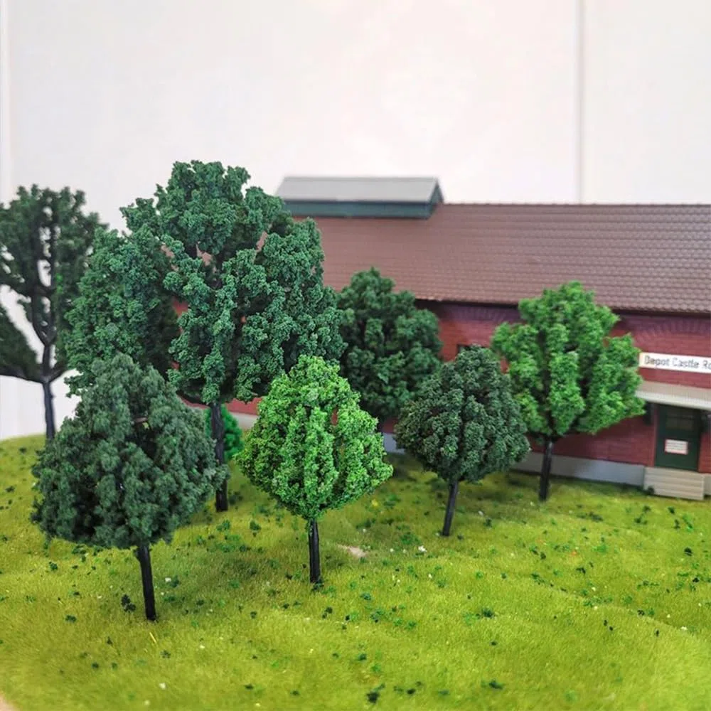 50 Pezzi Alberi Modello Misto, 4-8 cm Albero di Diorama, Modello Albero in Miniatura, Albero Ferroviari Scenario, per Paesaggio DIY (3 Stili)