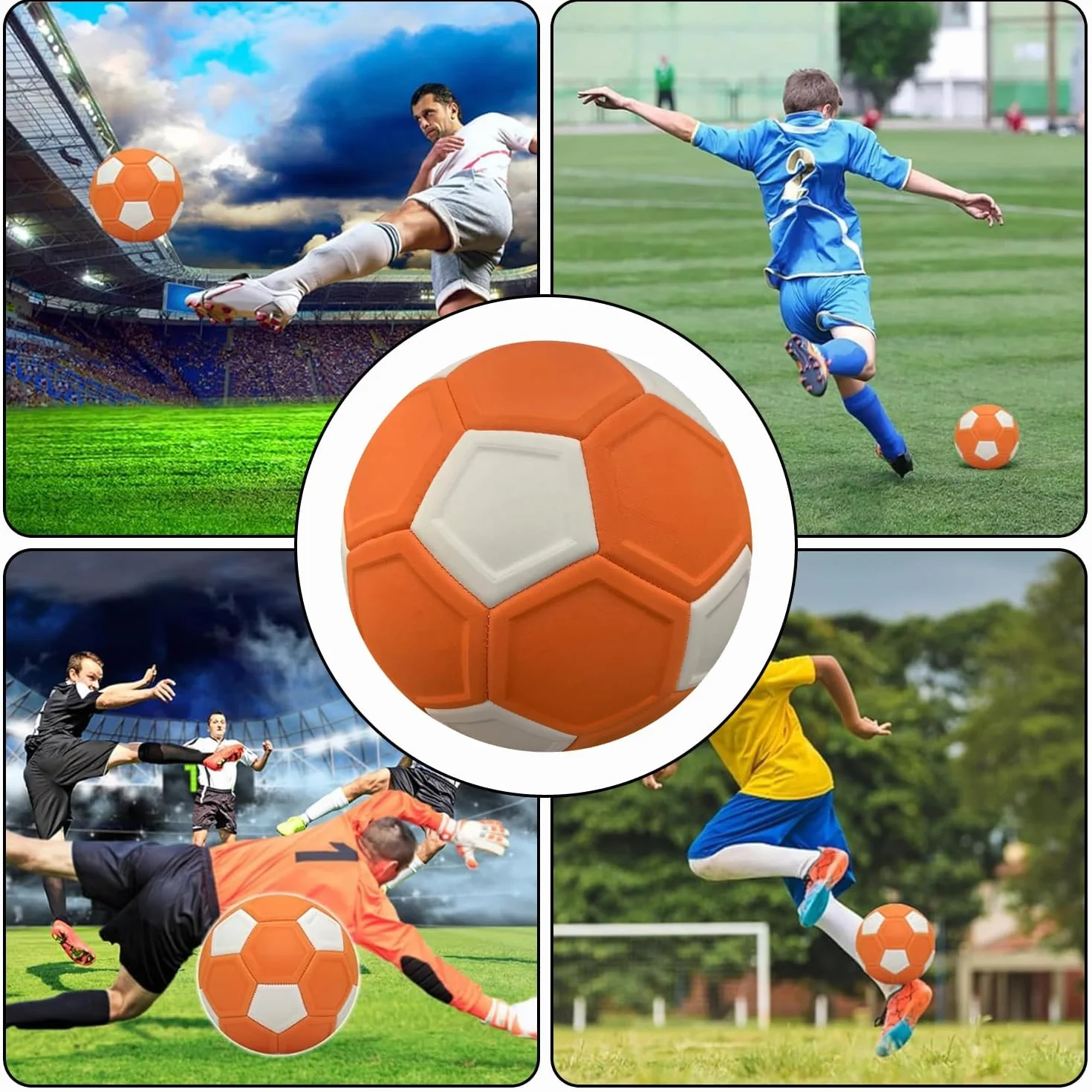 Pallone da calcio con curve ed effetti, pallone da calcio con curve ed effetti, palla da calcio per bambini, 22 cm, palla da calcio curva in gomma EVA, regalo per bambini e ragazze, giochi