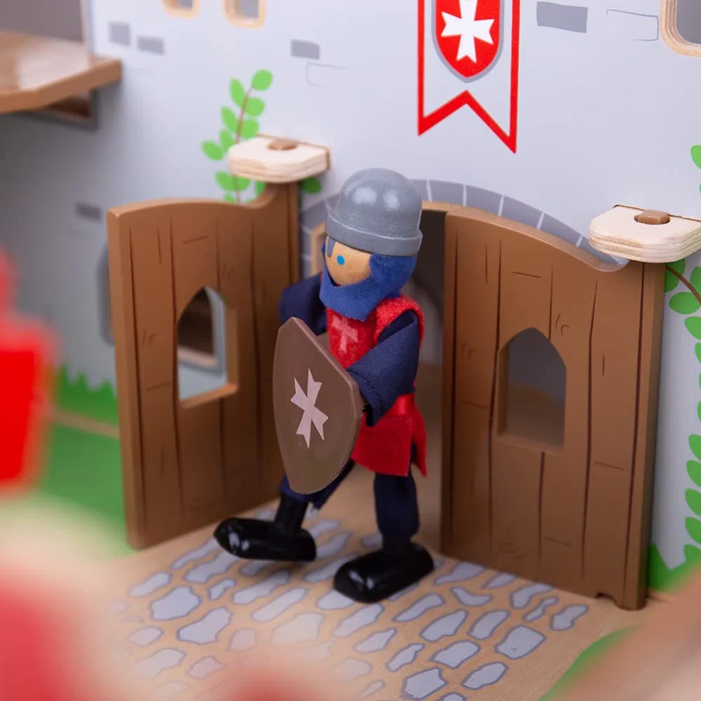 Bigjigs Giocattoli di Legno Cavalieri Medievali - Legno Doll House capisce, Giochi per Bambini