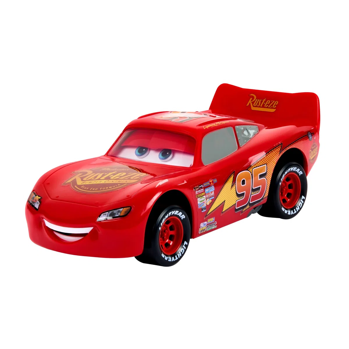 Mattel Disney Pixar CARS Veicoli Scattanti - Saetta McQueen, macchina da spingere con occhi e bocca che si muovono e cambiano espressione, ispirato al film, giocattolo per bambini, 3+ anni, HPH64