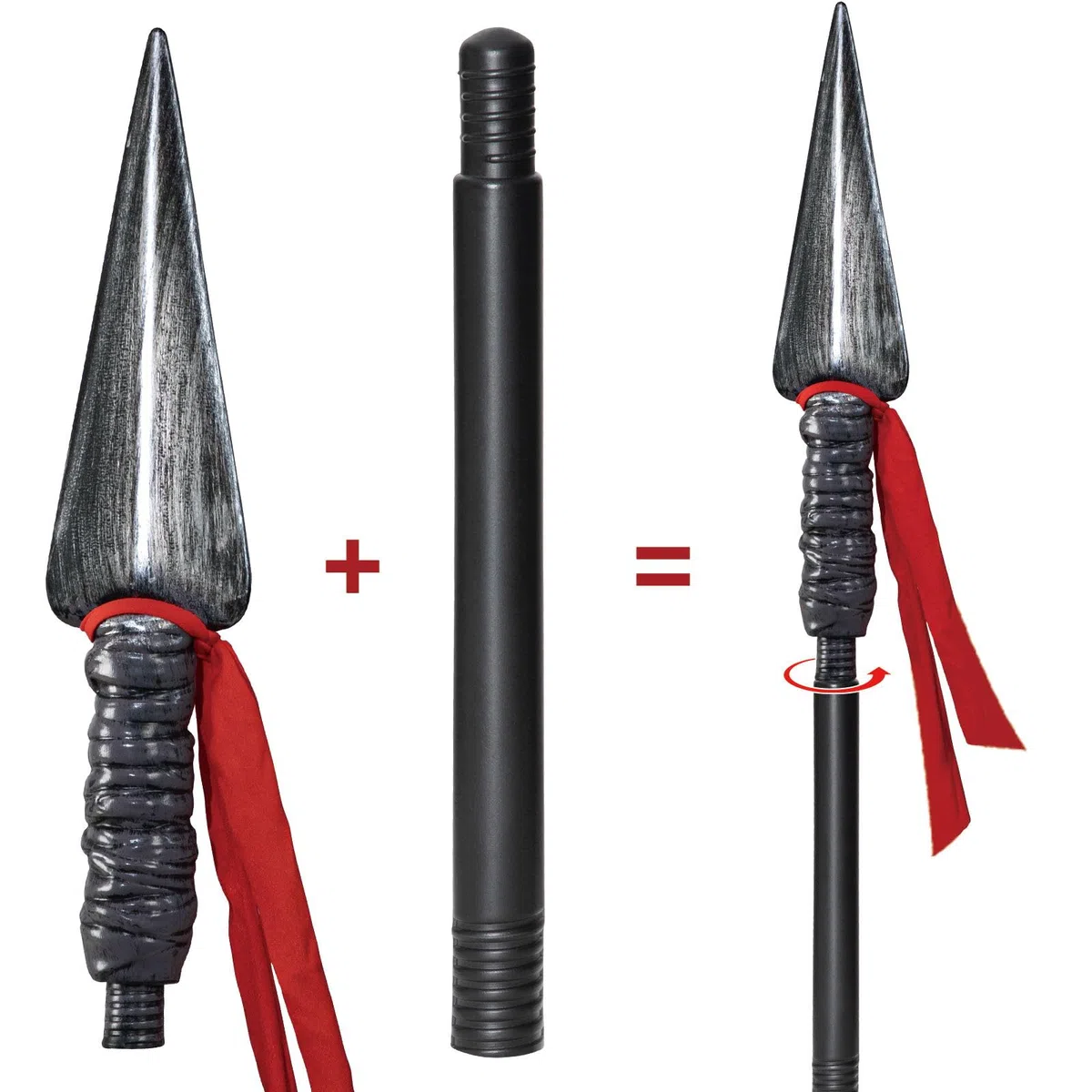 Costume da lancia spartana per Halloween, staccabile, in plastica, per adulti, cosplay (A)