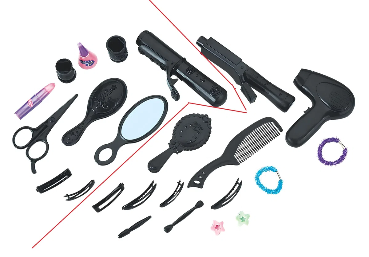 Testa Bambola da Truccare e Pettinare con Accessori Fashion Busto Parrucchiera Estetista Giocattolo Hair Style Capelli Principessa Salone di Bellezza Set Make Up Giocattolo Testa da Acconciare (b)