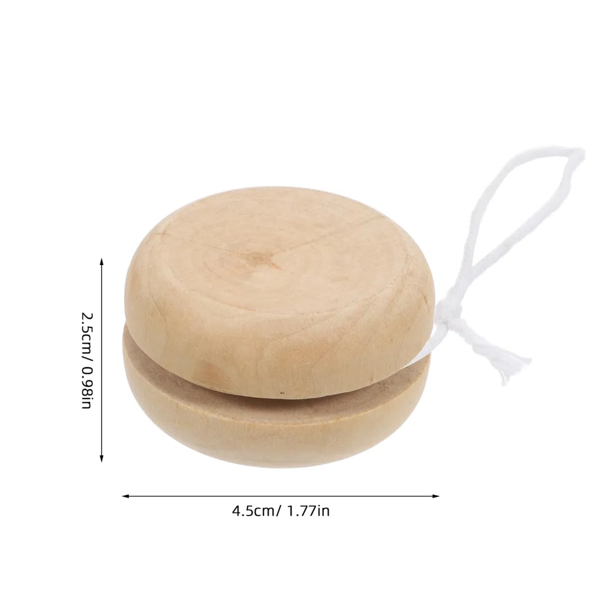 TOYANDONA 15 Pezzi Palla Reattiva di Controllo Incompiuto Mini Rotondo Fai da te Bambino Piccoli Giocattoli in Legno Yoyo per Bambini Principianti Pittura su Legno Arte Compleanno Natale Halloween