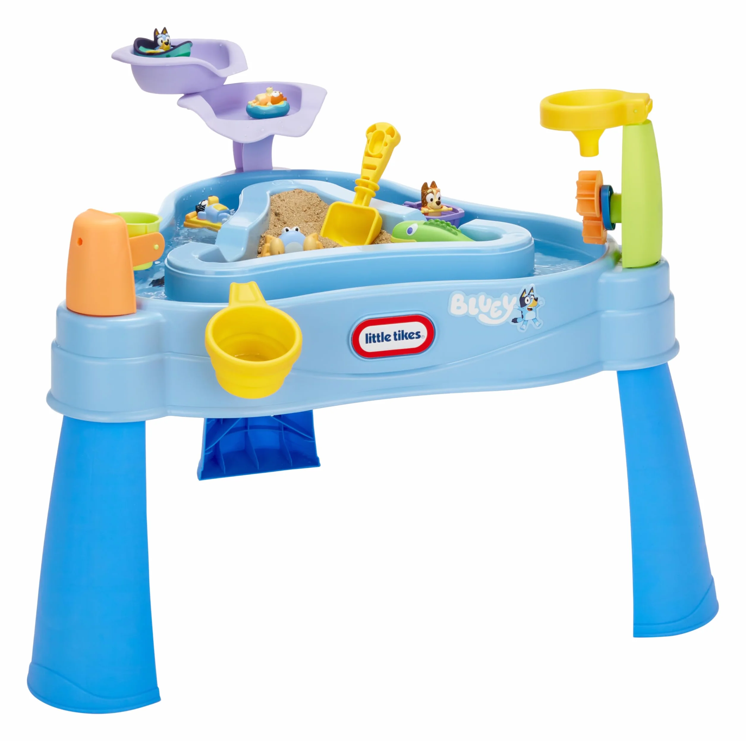 Little tikes Bluey Beach Water Table - Fornita con 6 Accessori, Gioco Attivo per Bambini e Bambine - età 1-6 Anni