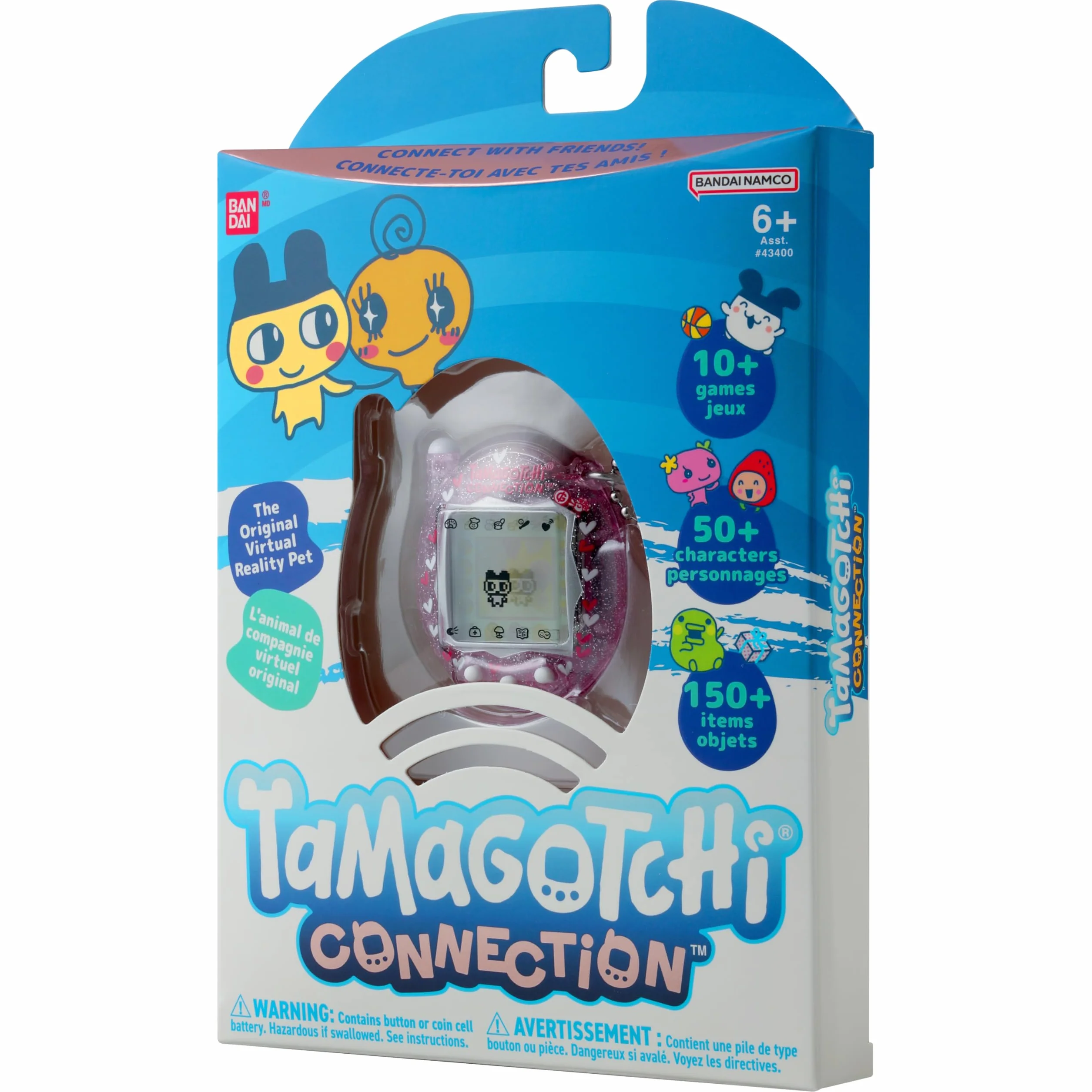 TAMAGOTCHI Bandai Connection Animale Domestico Digitale Guscio Rosa Glitterato Animale Domestico Virtuale Giocattolo Elettronico Con Connessione Infrarossi Per Divertimento Condiviso | Giocattoli Per
