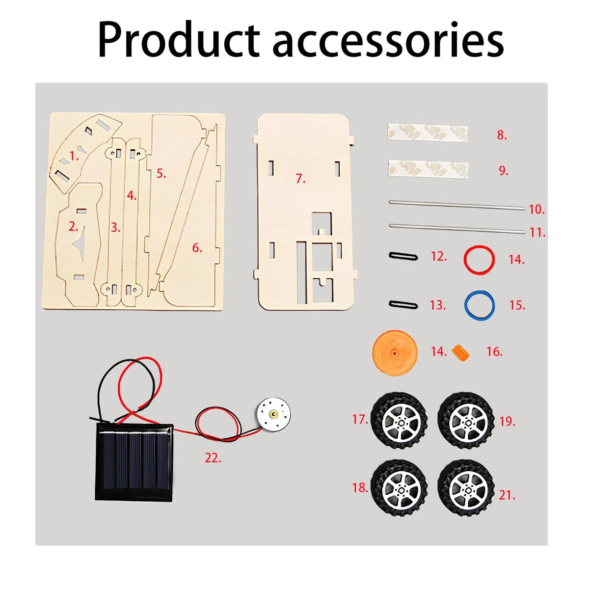 Kit Auto Solare in Legno per Bambini 8+ Anni - Giocattolo Educativo STEM, kit di costruzioni solari per bambini,Regalo Creativo (Natale/Compleanno, Ragazzi e Ragazze)