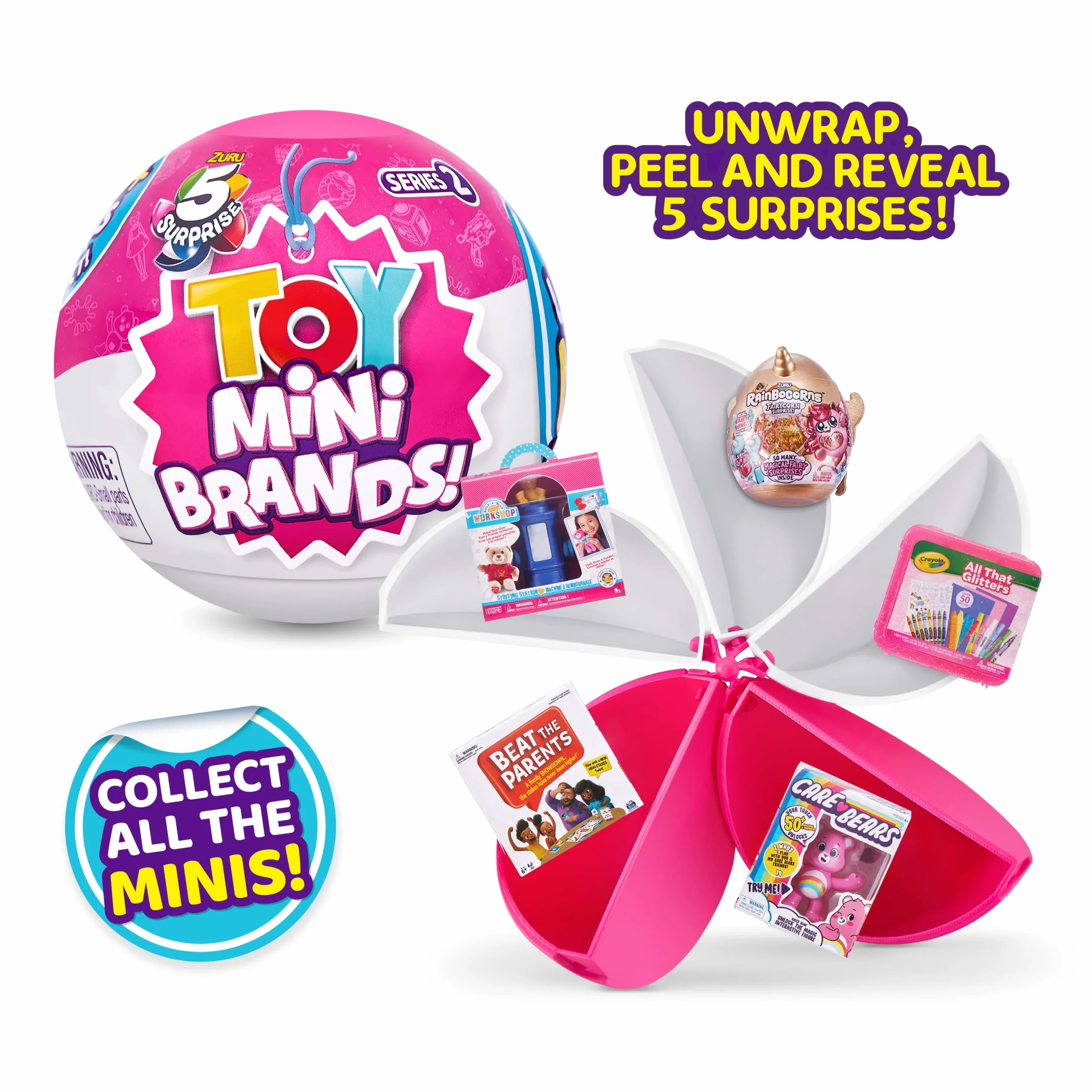 ZURU 5 SURPRISE - 77254 mine Set di mini mini Brands serie 2 con custodia + 3 capsule