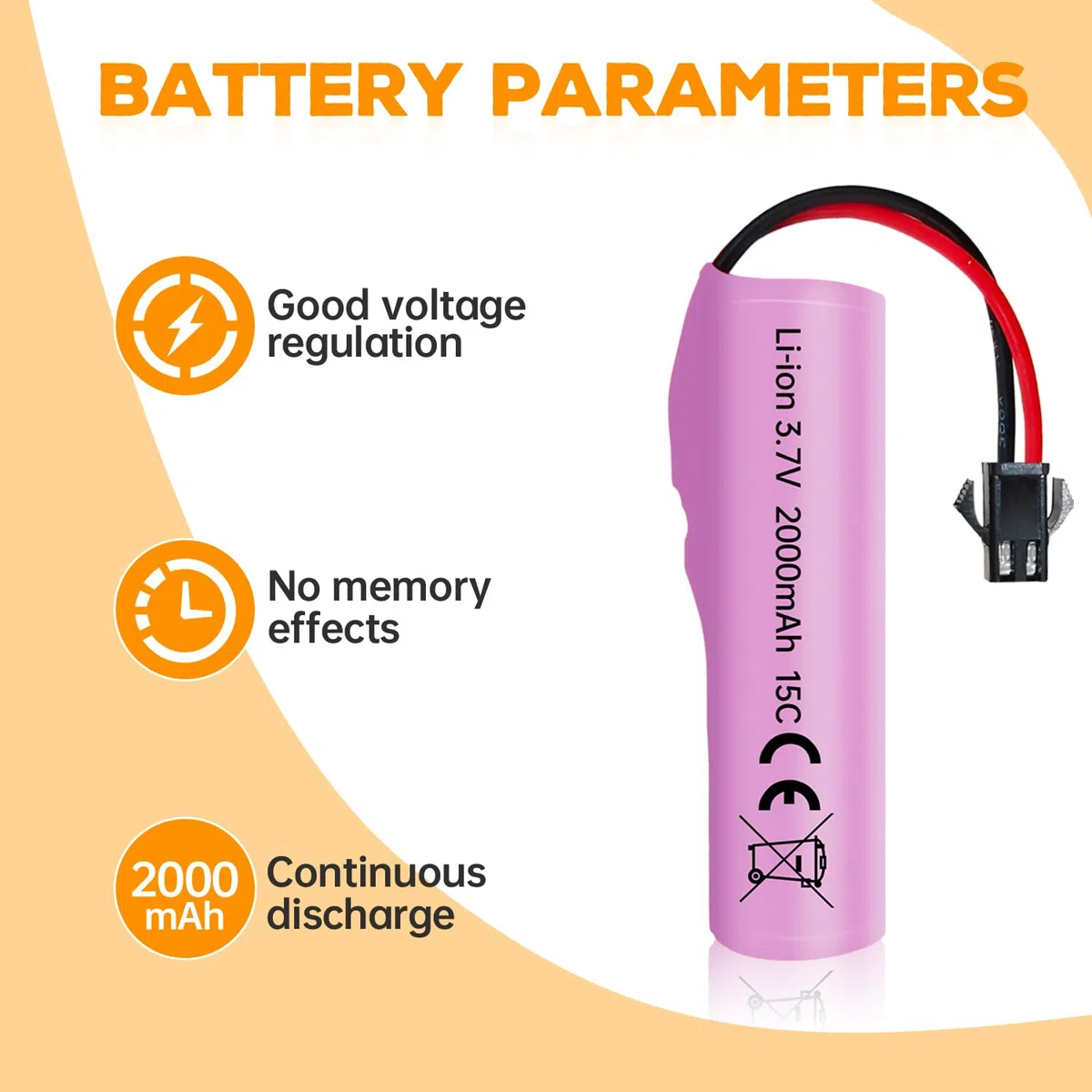3PCS 3.7V 2000mah Spina SM-2P batteria agli ioni di litio con cavo di ricarica USB per DE68 DE44 DE45W DE45 DE58 DE49 DE57 DE70 Off-road veicolo camion serbatoio RC Auto giocattolo batteria