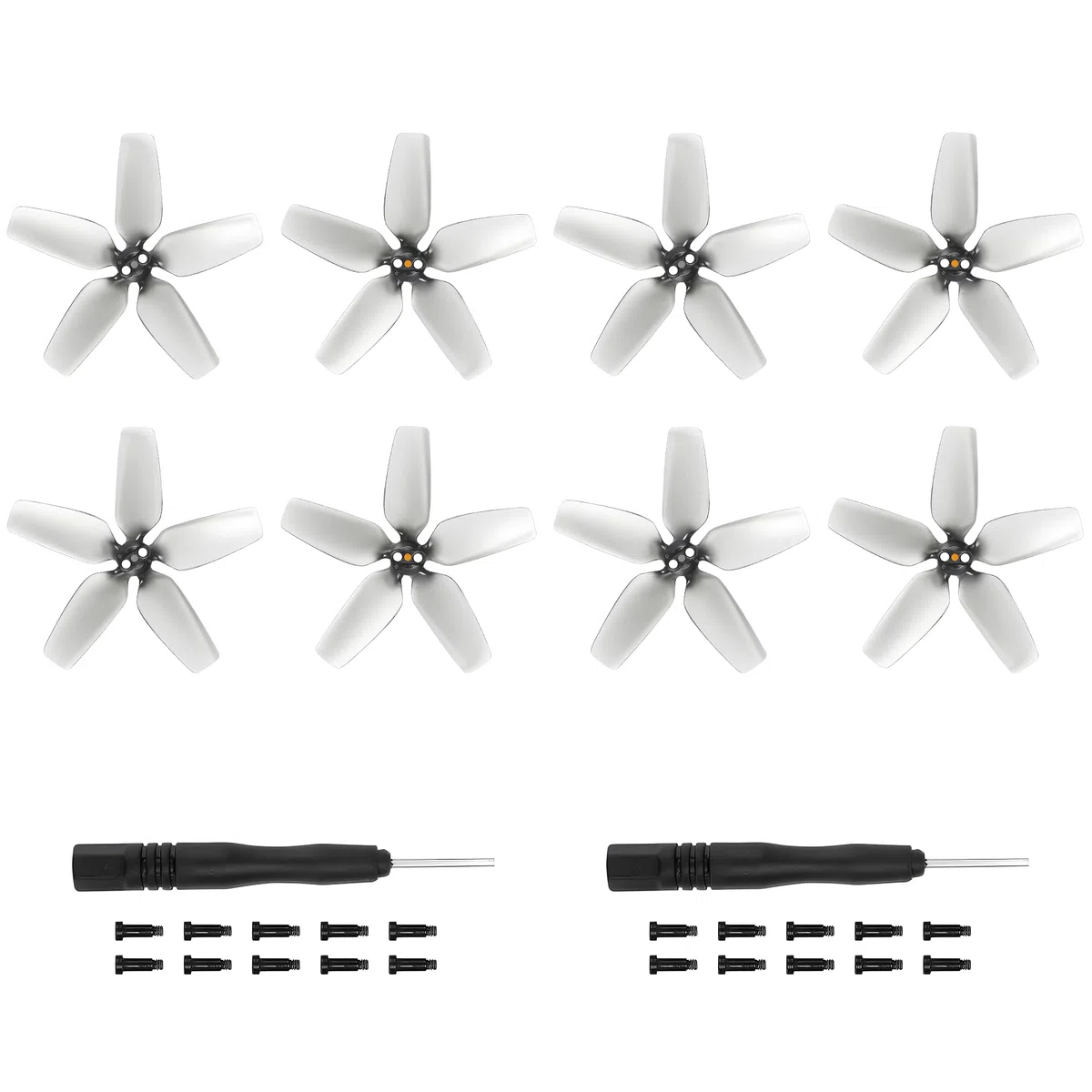 Eliche per DJI Avata sostituzione elica accessori a basso rumore per DJI Avata Drone accessori esclusivi viti e cacciaviti 8 pezzi Grigio