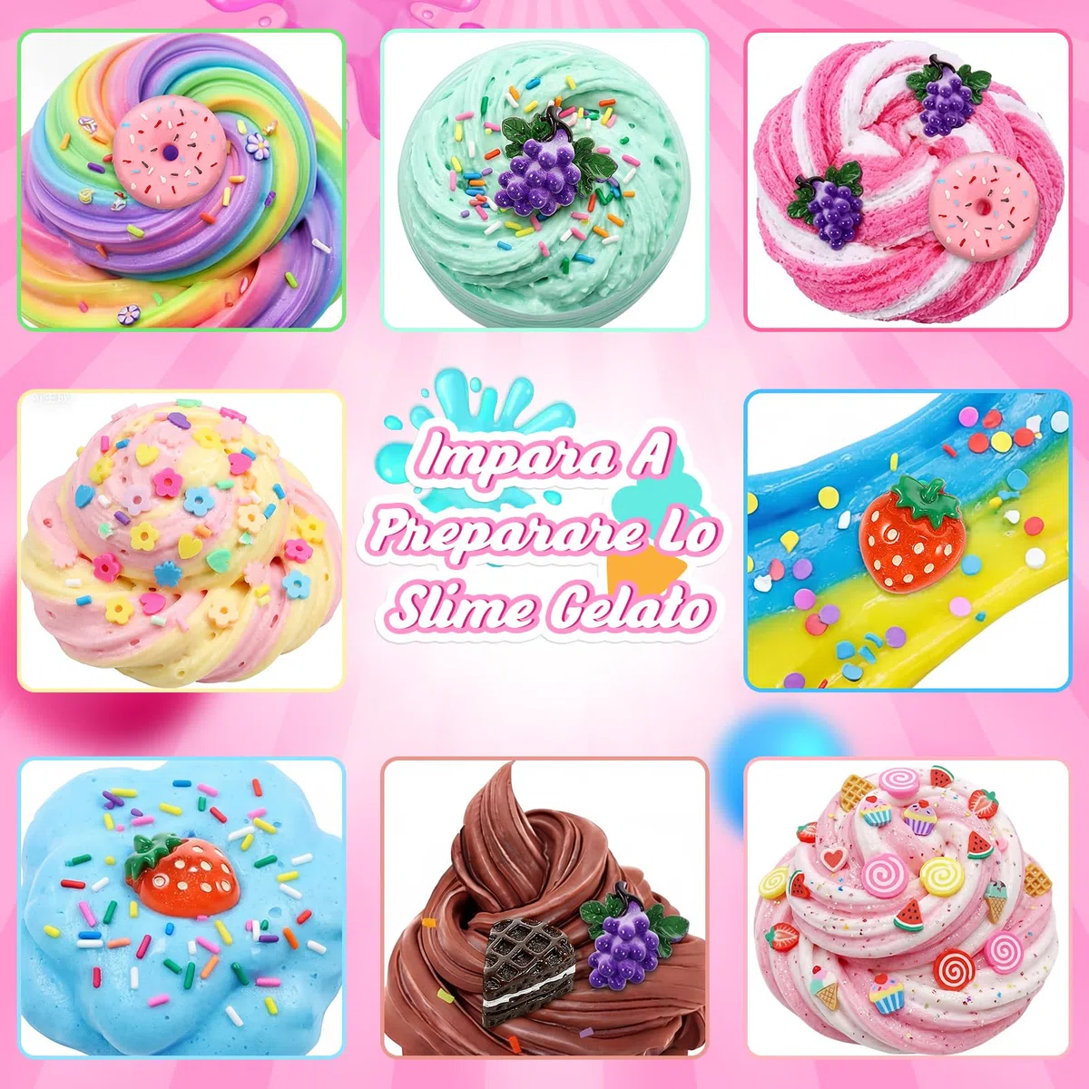 Adeokay Slime per Bambini, Giochi 6 7 8 9 10 11 12 Anni, Femmina Fluffy Regalo Giocattoli Bimba, Kit Lavoretti Creativi, Medio