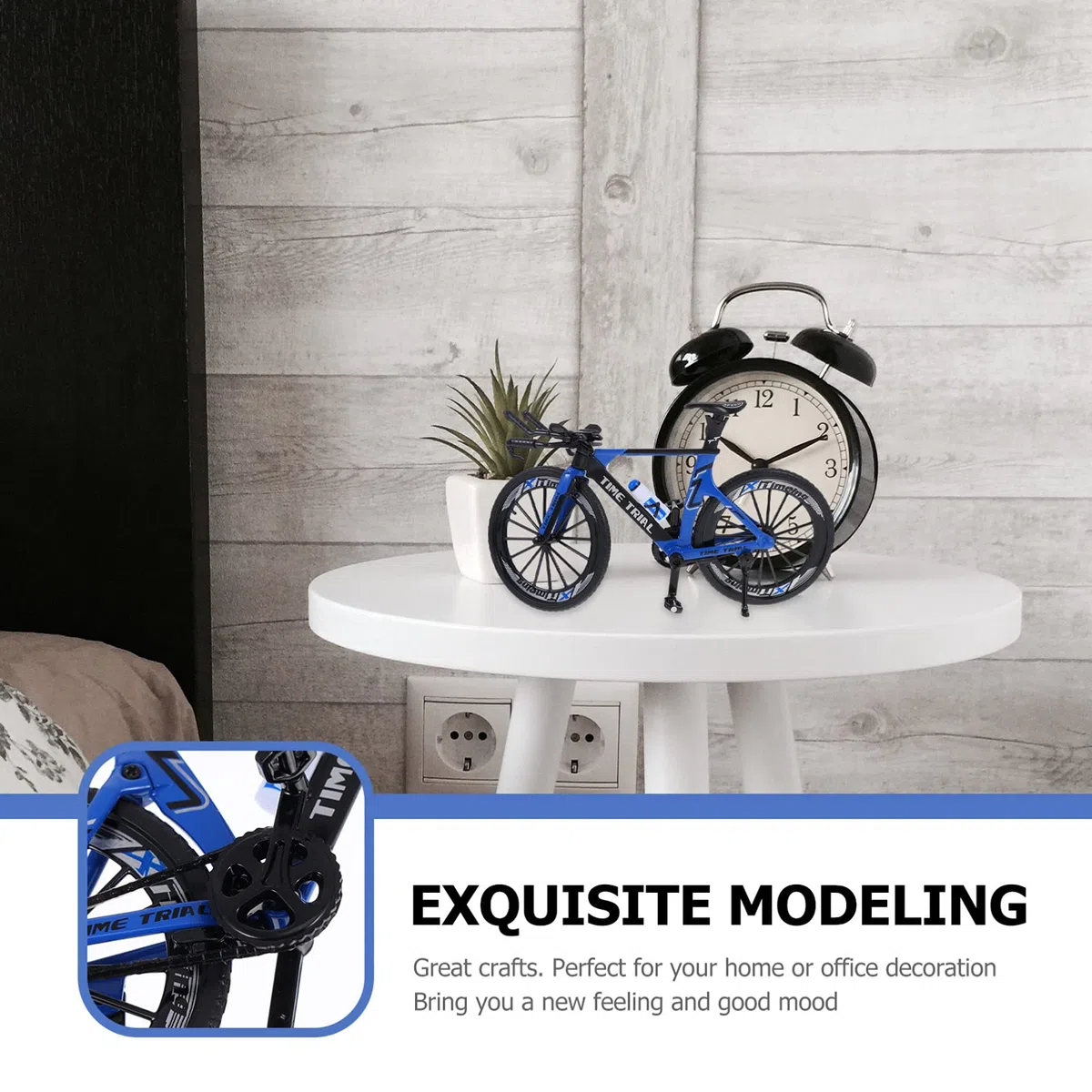 Toyvian Modello in miniatura per bicicletta da corsa, decorazione da tavolo, decorazione creativa, per casa, ufficio, 7,09 x 3,94 x 1,97 cm, regalo per gli appassionati di ciclismo