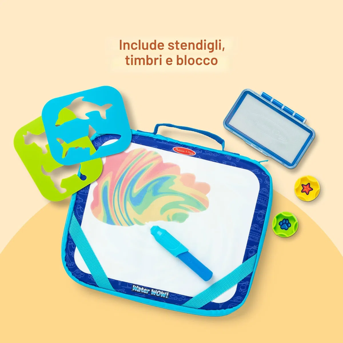 Melissa & Doug Water Wow Set da Disegno Multi attività Portatile con Colori a Sorpresa, Giocattolo da Viaggio Adatto dai 3 Anni in su
