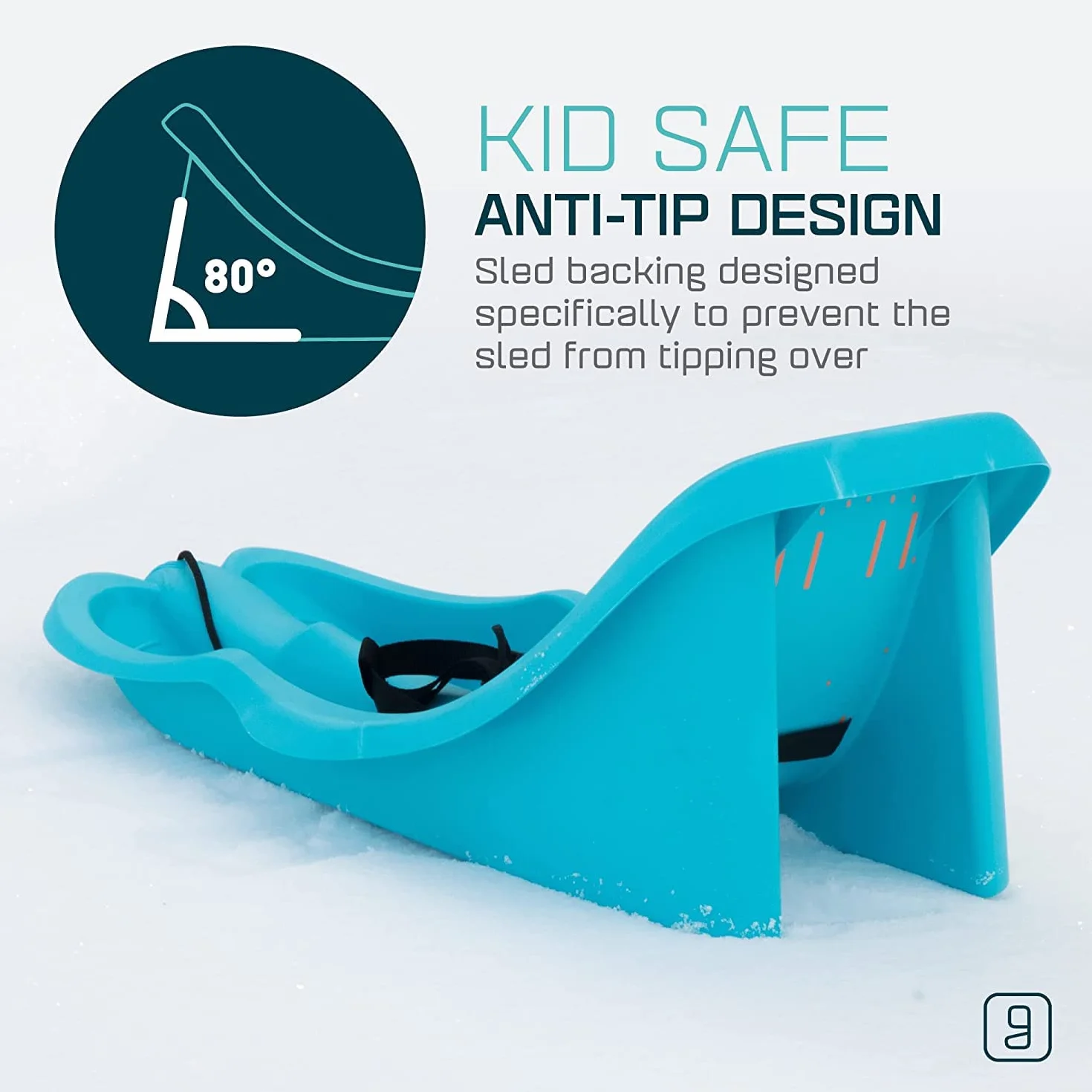 Gizmo Riders Slittino Bob per bambini da 6 mesi a 3 anni – slittino per bambini con cintura di sicurezza in plastica