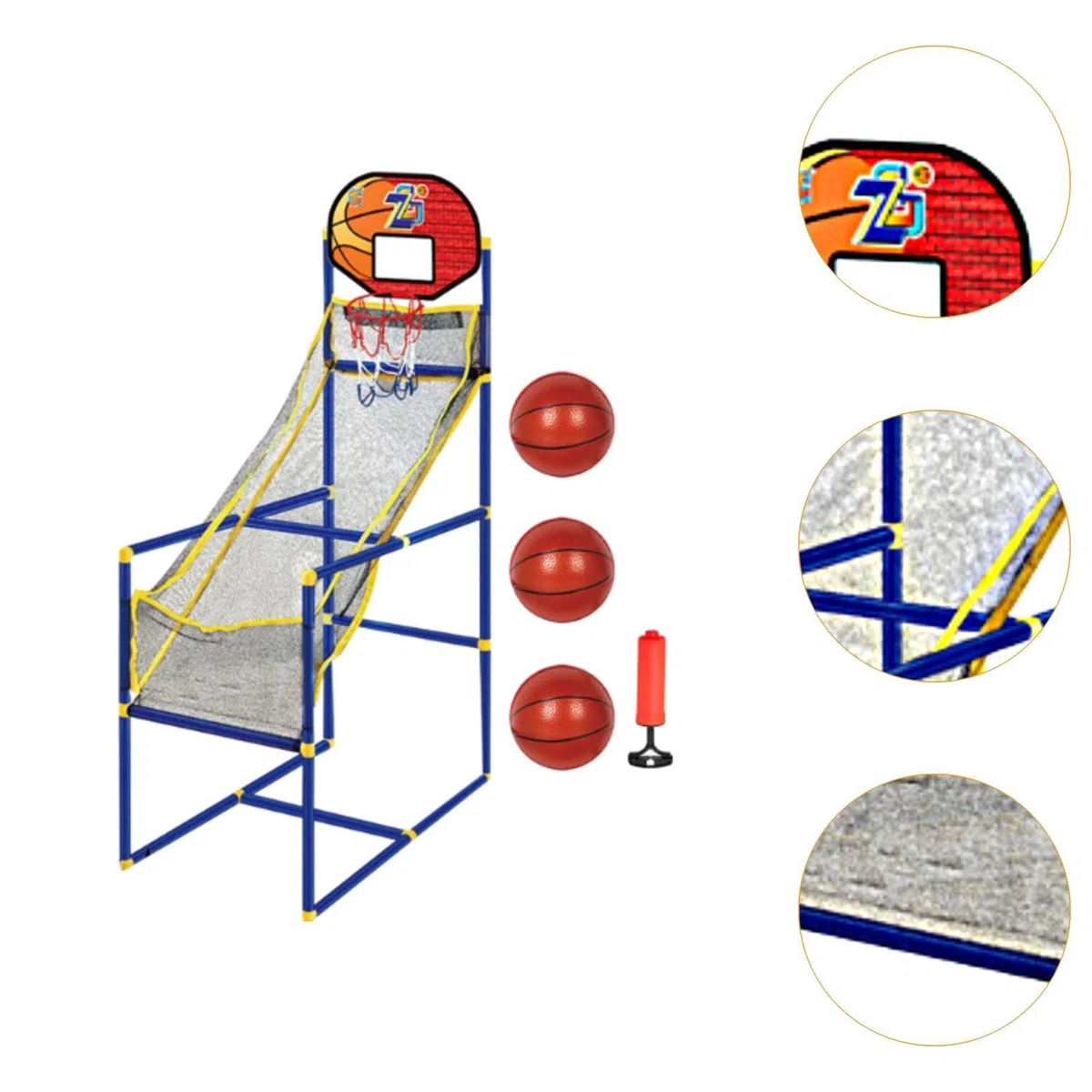 Baoblaze Gioco di Basket Arcade per Bambini Canestro da Basket al Coperto Porta da Basket per Ragazzi e Ragazze, con 3 Palline
