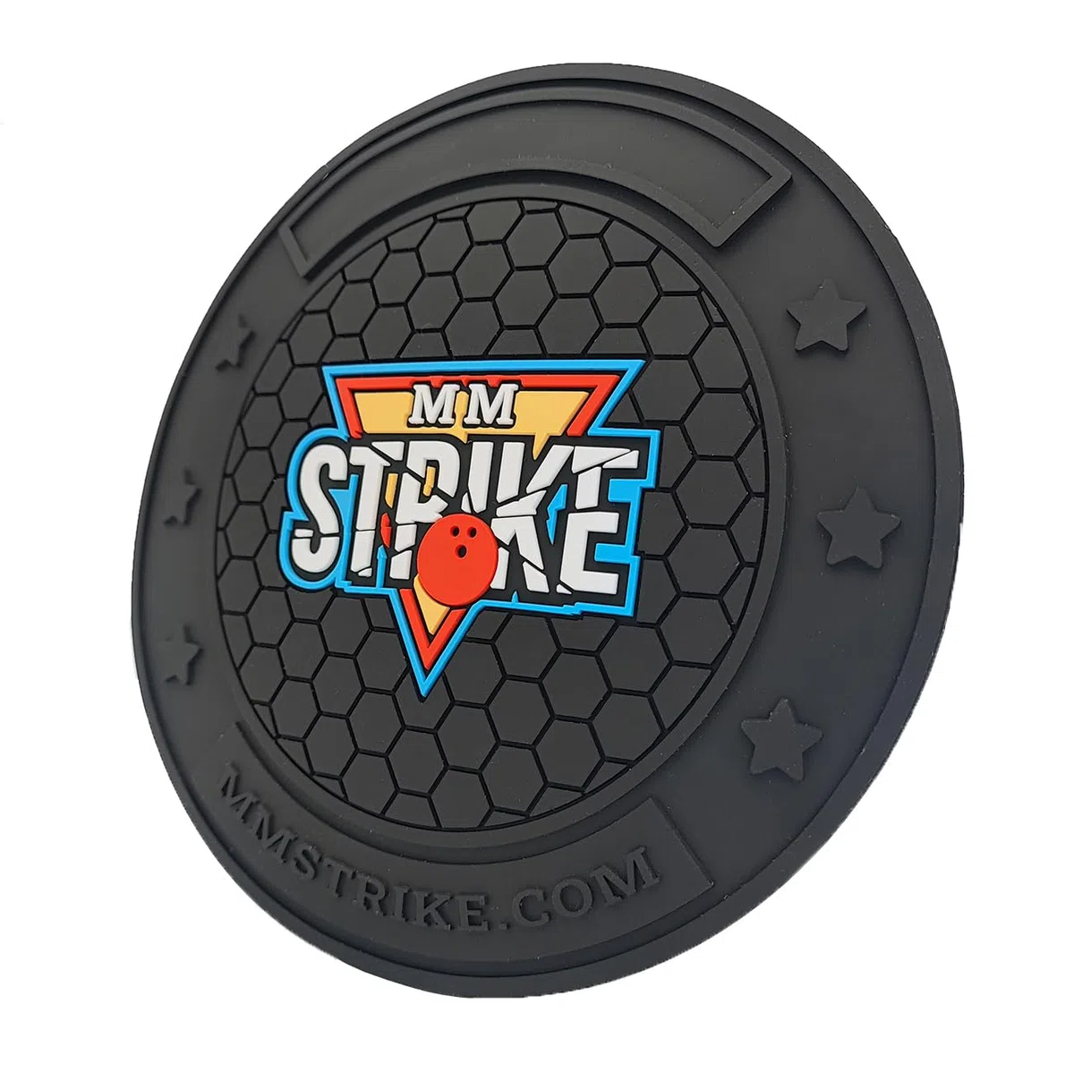 MMSTRIKE 2 cuscinetti da bowling in pelle Shammy + Nero GripFlex Gomma Base Disco Gancio e Sistema Loop. Rimozione olio e levigatura superficiale. Ammies da bowling sostituibili