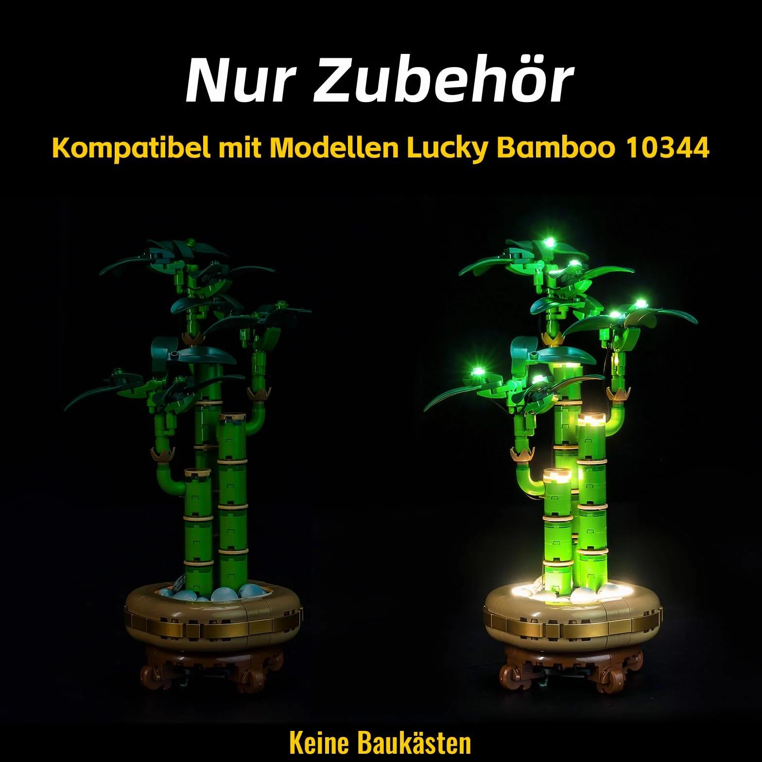 BrickBling Set di luci a LED compatibile con LEGO 10344 Lucky Bamboo, Accessorio di illuminazione LEGO, Set di illuminazione decorativa compatibile con Lucky Bamboo