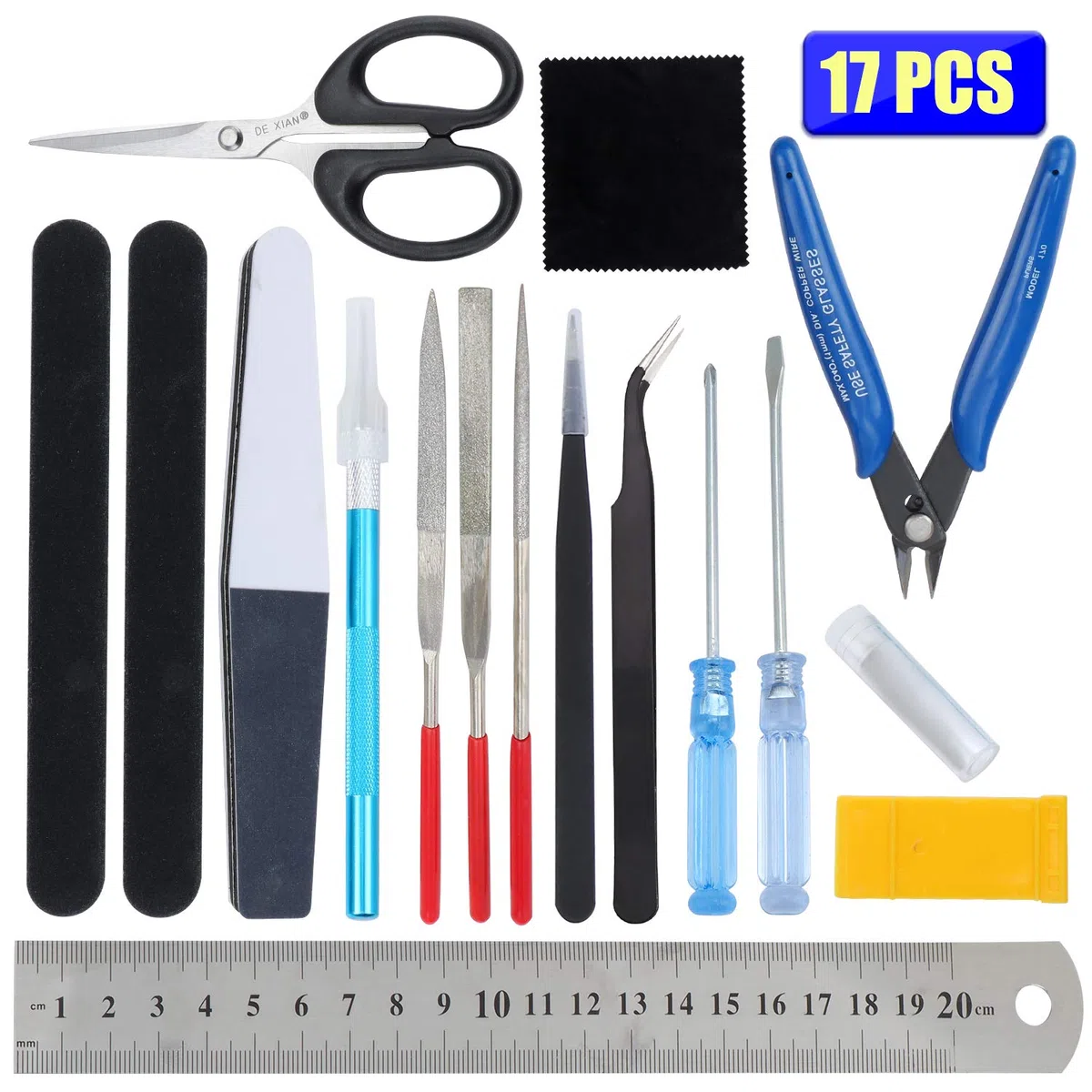 17PCS Kit di Strumenti per Modellismo Gundam, Modello Gundam Strumenti di Base, Hobby Building Craft Set per la Riparazione e Il Fissaggio di Modelli