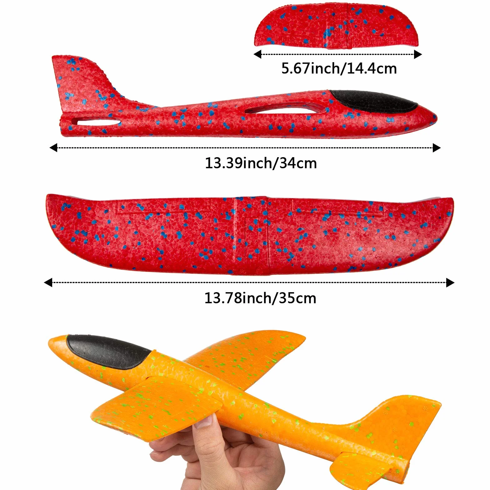 Comius Sharp Lancio a Mano Aereo, 3 Pezzi Aerei Aliante in Schiuma, Lancio Aliante Planes, Aliante Velivoli Manuale, Mano Giocattolo Aeroplano, Giochi All'aperto per Bambini