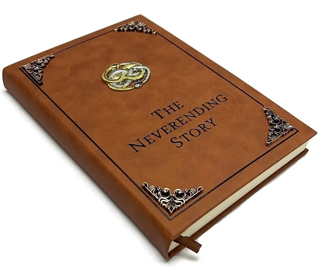 Il libro La storia infinita Auryn Bastian Atreyu Replica Romanzo Marrone