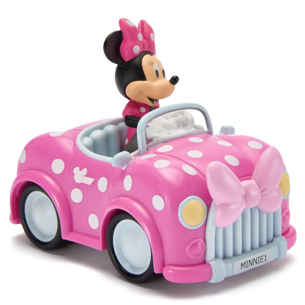 Disney Store Official macchinina di Minnie Mouse, 9 x 11 x 20 cm, macchinina Giocattolo Rosa a retrocarica, 3+