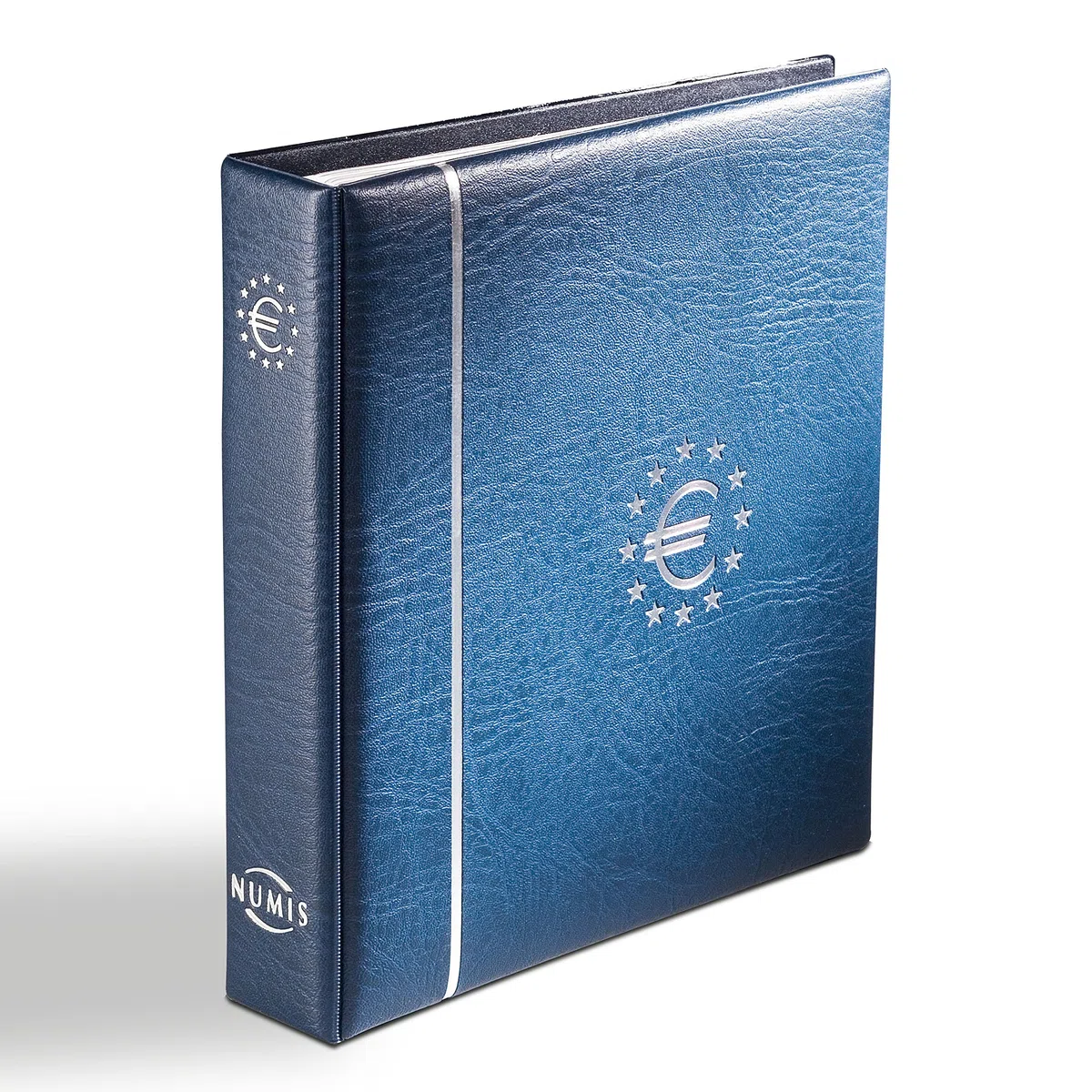 Leuchtturm 338772 Album di Monete Numis - Album di Monete con 7 custodie per Set di Monete da 21 Euro e Custodia - Blu