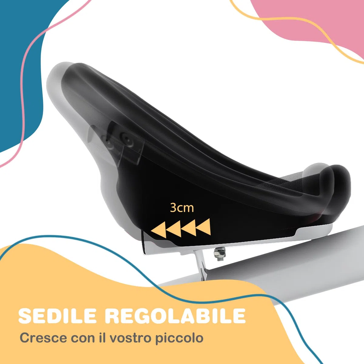 RELAX4LIFE Triciclo per Bambini da 1,5 a 5 Anni con, Sedile Regolabile, Ruote in EVA Silenziose e Resistenti, Cestino Portaoggetti, per Interno ed Esterno