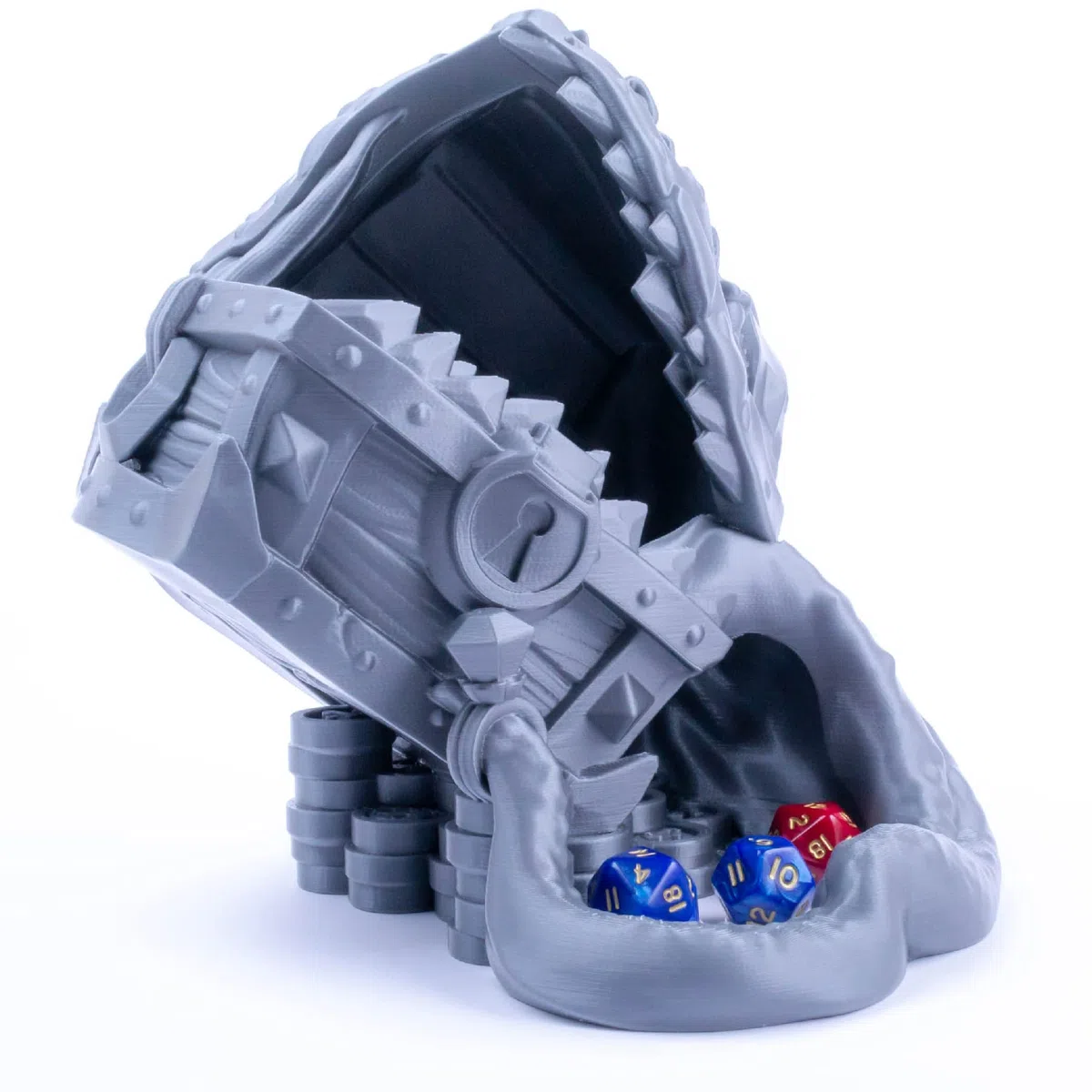 Torre di Dadi Mimic Chest per Tutti i Formati. Rullo Perfetto per Dungeons e Draghi, Giochi di Ruolo da Tavolo, Giochi in Miniatura e da Tavolo