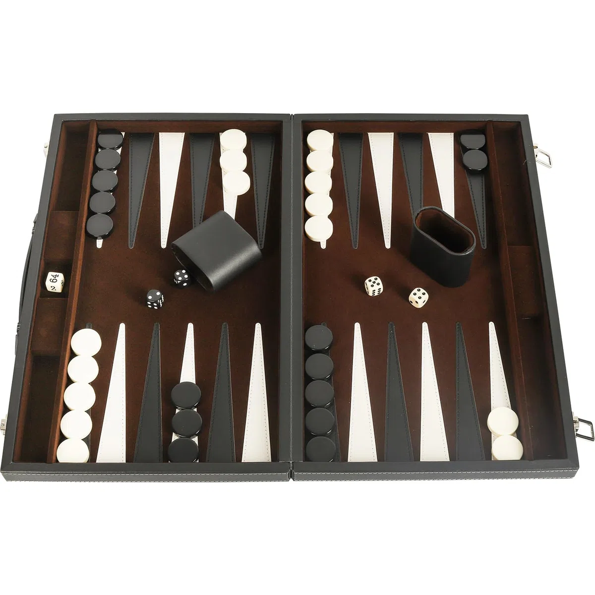 Backgammon intarsiato 46 x 28 cm nero