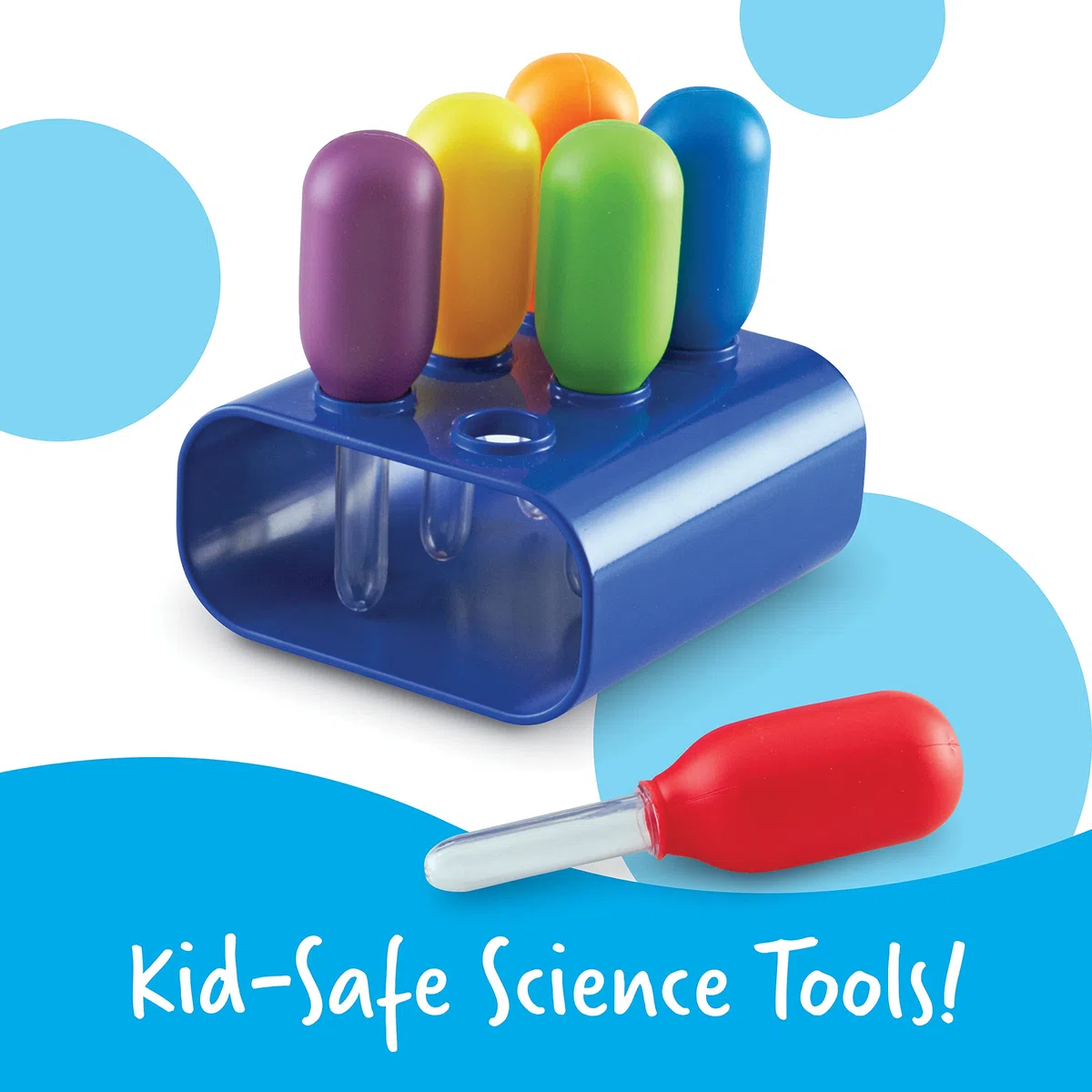 Learning Resources Contagocce Jumbo con Supporto Primary Science, Pipette Bambini, Giochi Causa Effetto, motricità fine, 3 Anni