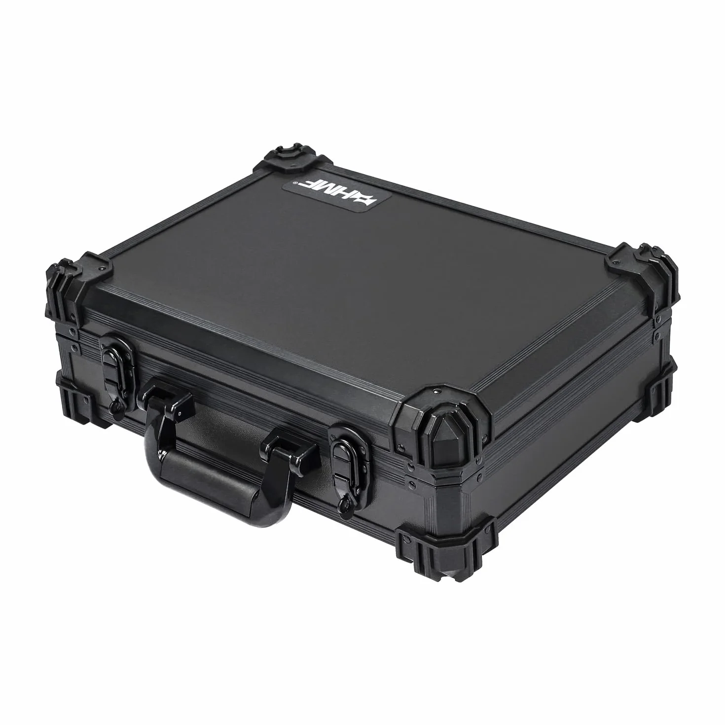 HMF 15502-02 Valigetta di trasporto con schiuma a griglia, valigetta universale, cassetta attrezzi | 39 x 29 x 12 cm | Nero