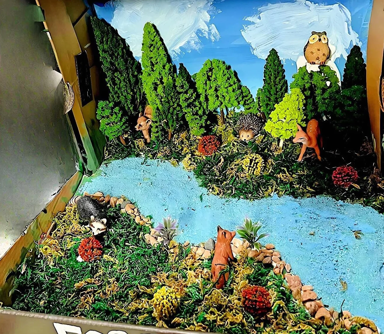 Modello Misto Alberi, 70 pz, 4-16 cm, Animali del Bosco Miniatura, Alberi Finti Diorama, Modello Treno Scenery, per Progetti Senza Basi, Paesaggio DIY, Paesaggi in Miniatura