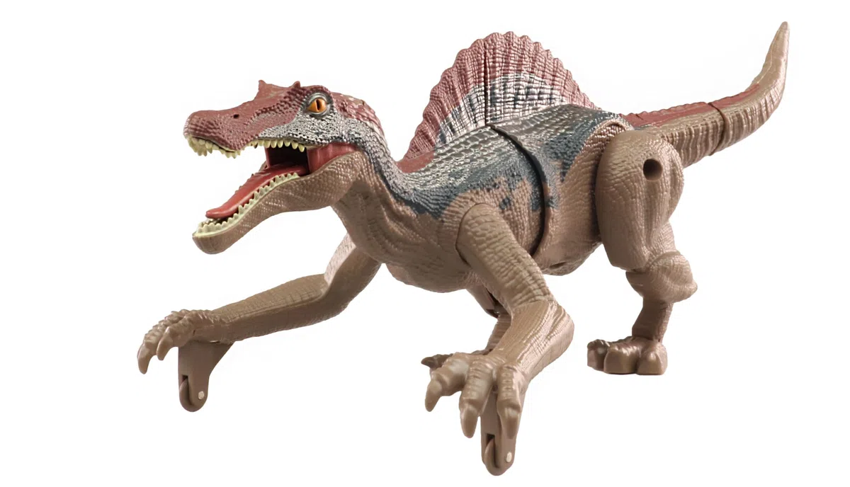 Amewi Spinosaurus RC 40011 - Dinosauro 21 cm, colore: Verde/Marrone