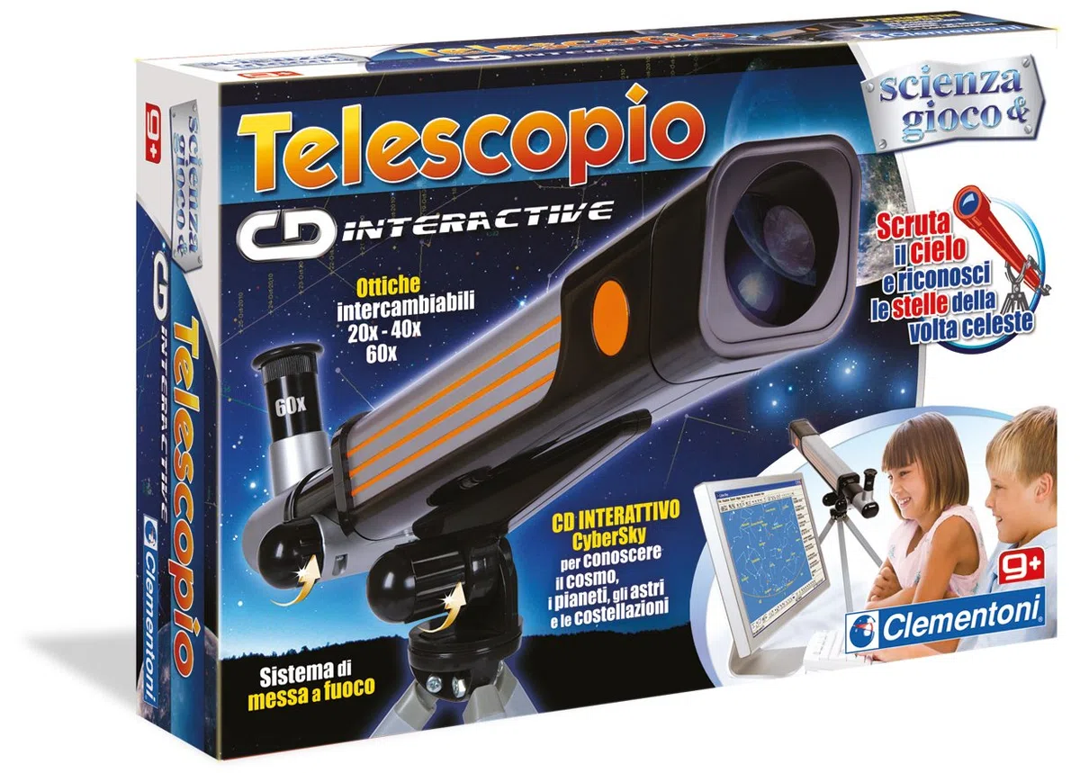 Clementoni 12710 - Scienza e Gioco, Il Telescopio Cd-Interactive, Multicolore