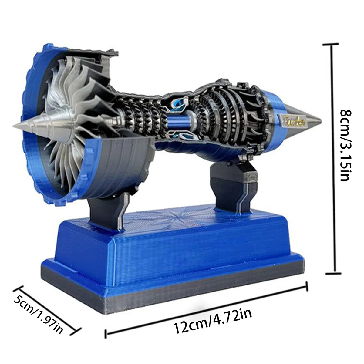 Modello Di Motore Turbofan - Modello Funzionante Simulato Motore Aeroplano | Oggetto Da Collezione, Giocattolo Costruttivo Realistico Per Adulti, Studenti, Adolescenti, Ragazze E Ragazzi