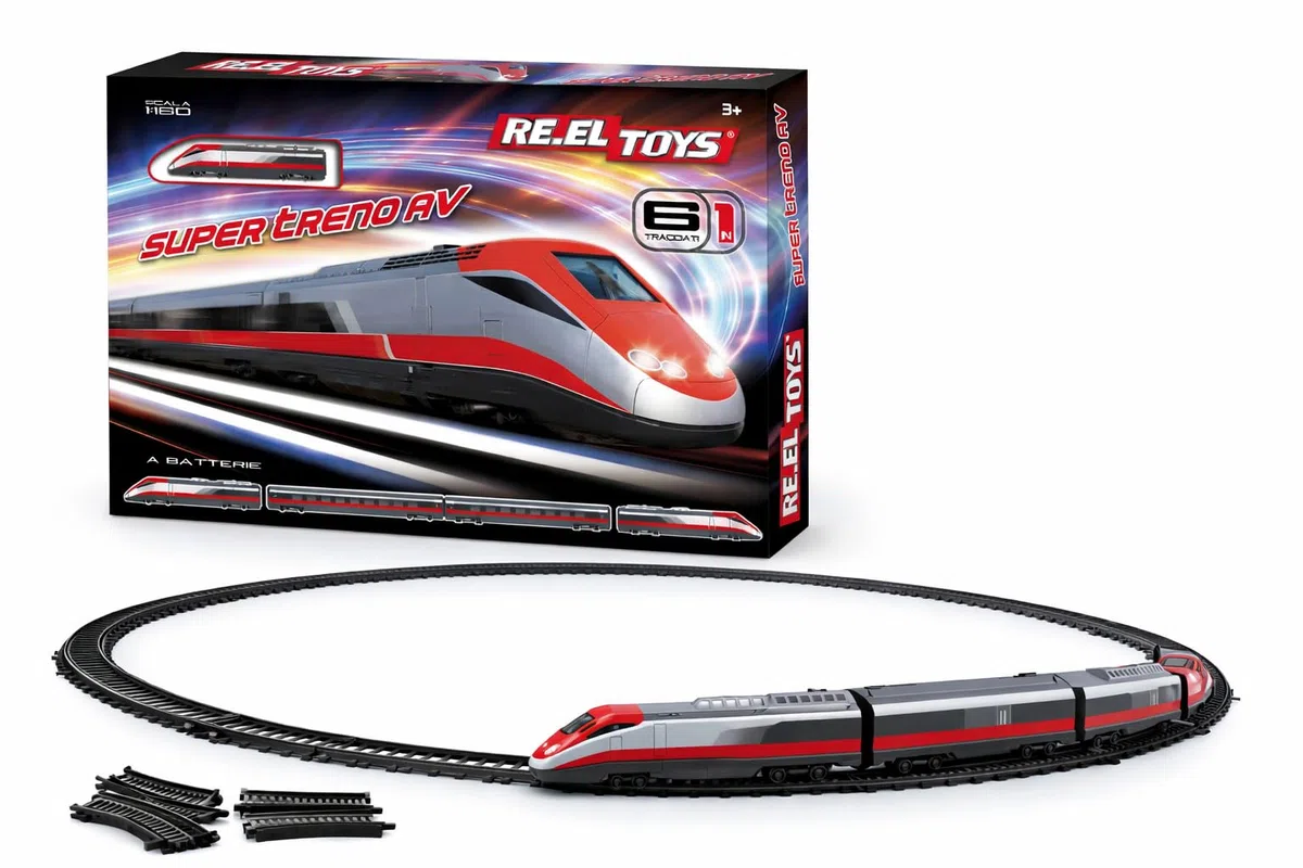 Treno giocattolo per bambini, Trenino Elettrico per Bambini 2 in 1 con Pista da Corsa Set Treno Giocattolo per Ragazze Ragazzi di 3 4 5 6 Anni Trenino Elettrico 6 in 1 con Pista, a Batterie