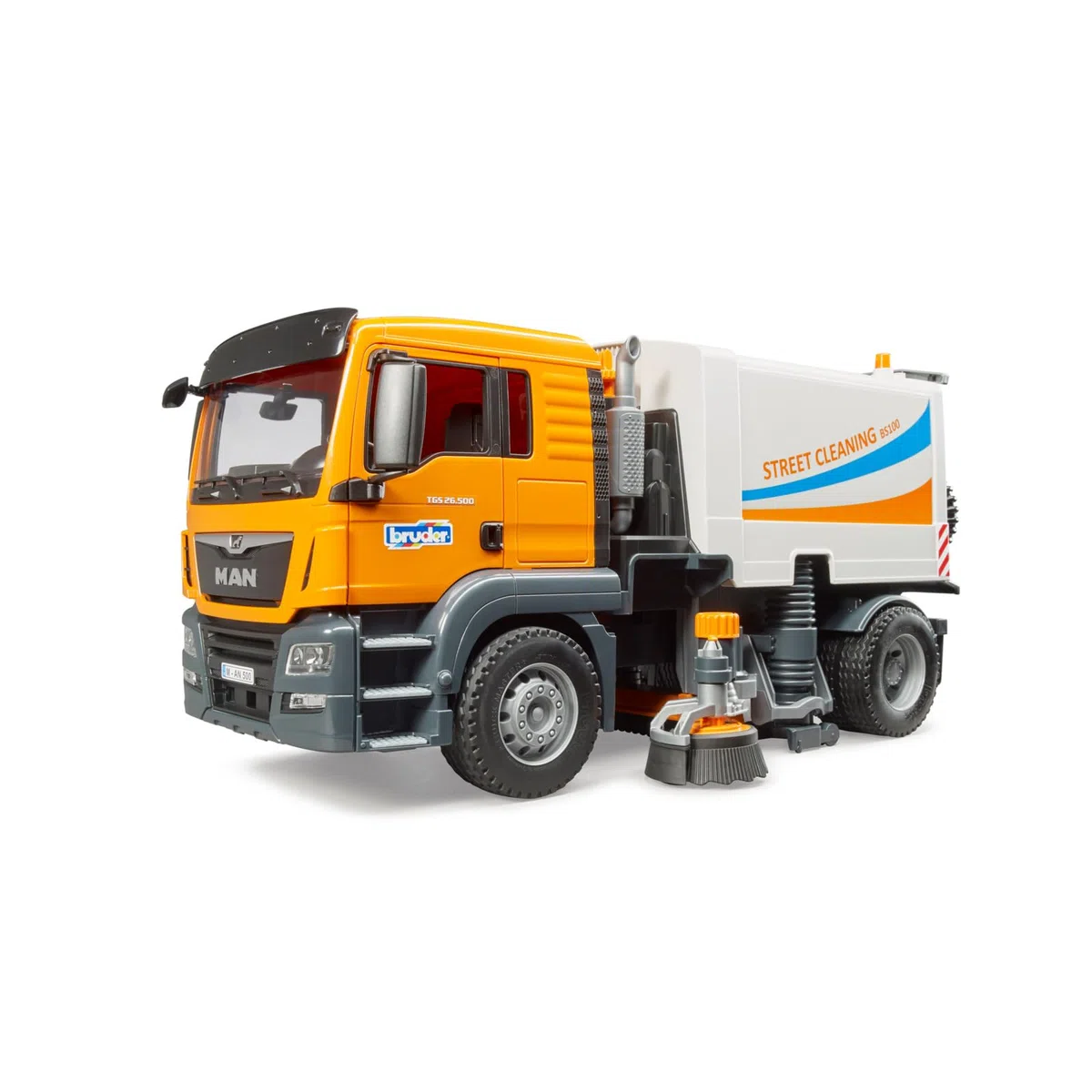 bruder 03780 - Autocarro MAN TGS pulizia strade, spazzatrice, raccolta rifiuti, veicolo