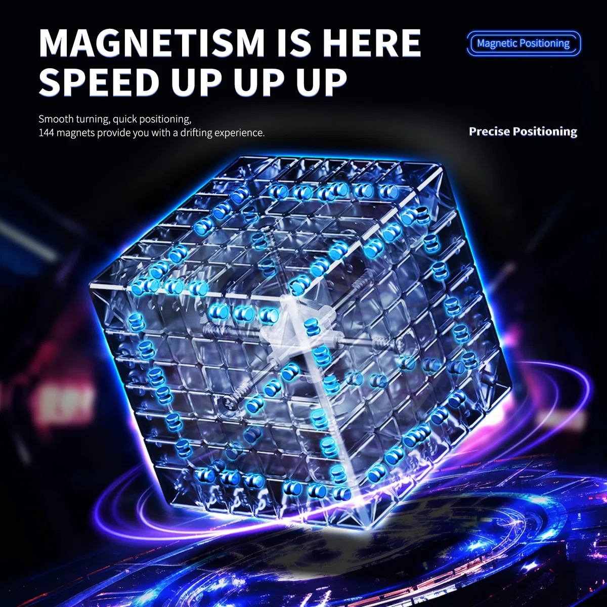 Moyu Meilong 7M V2 7 x 7 Magnetic Speed Cube, Magic Cube with Adjustable Elasticity and Sticker-Free Shape, Moves Quickly and Smoothly Puzzle Boxes